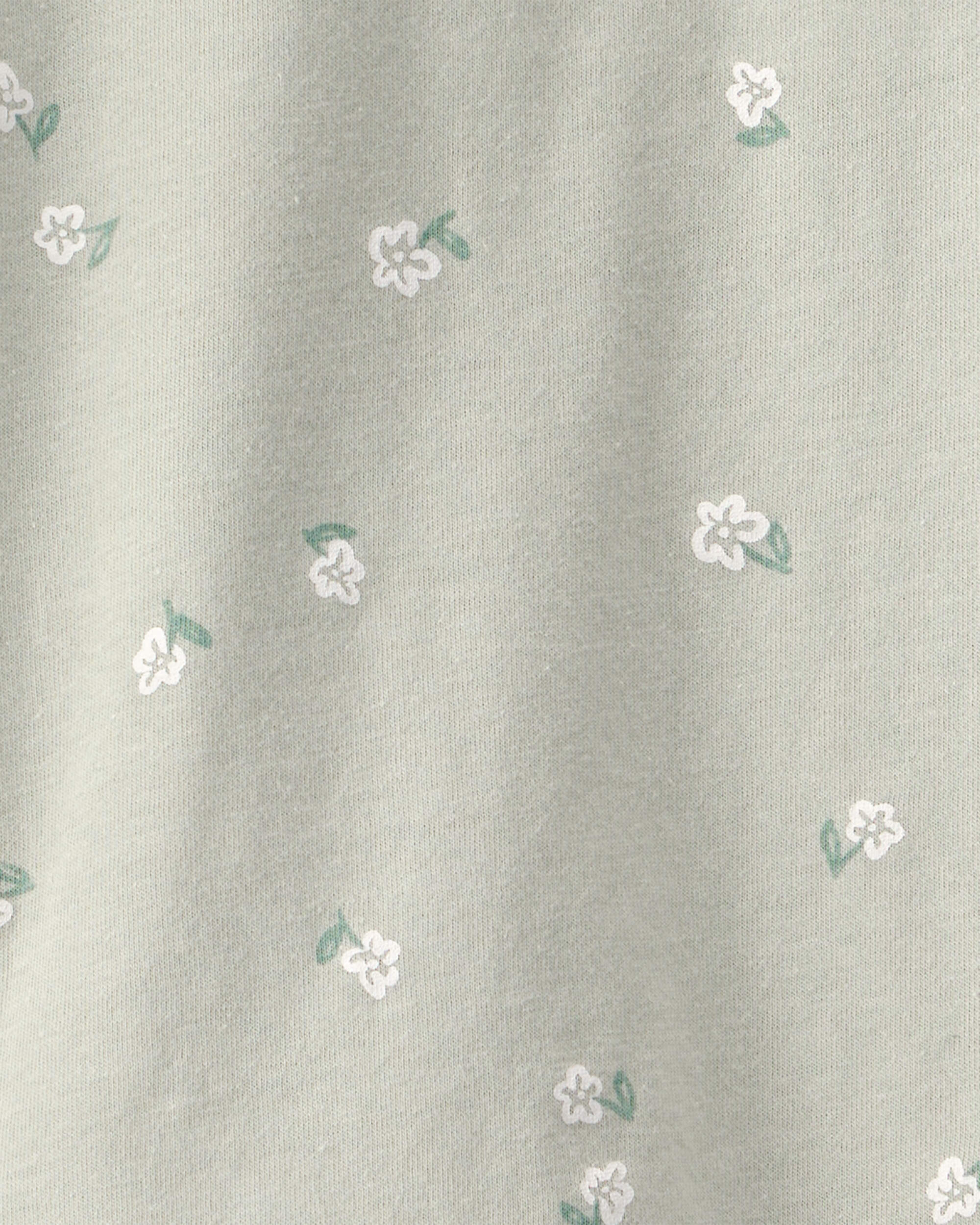 Toddler Girl Floral Tee - Green