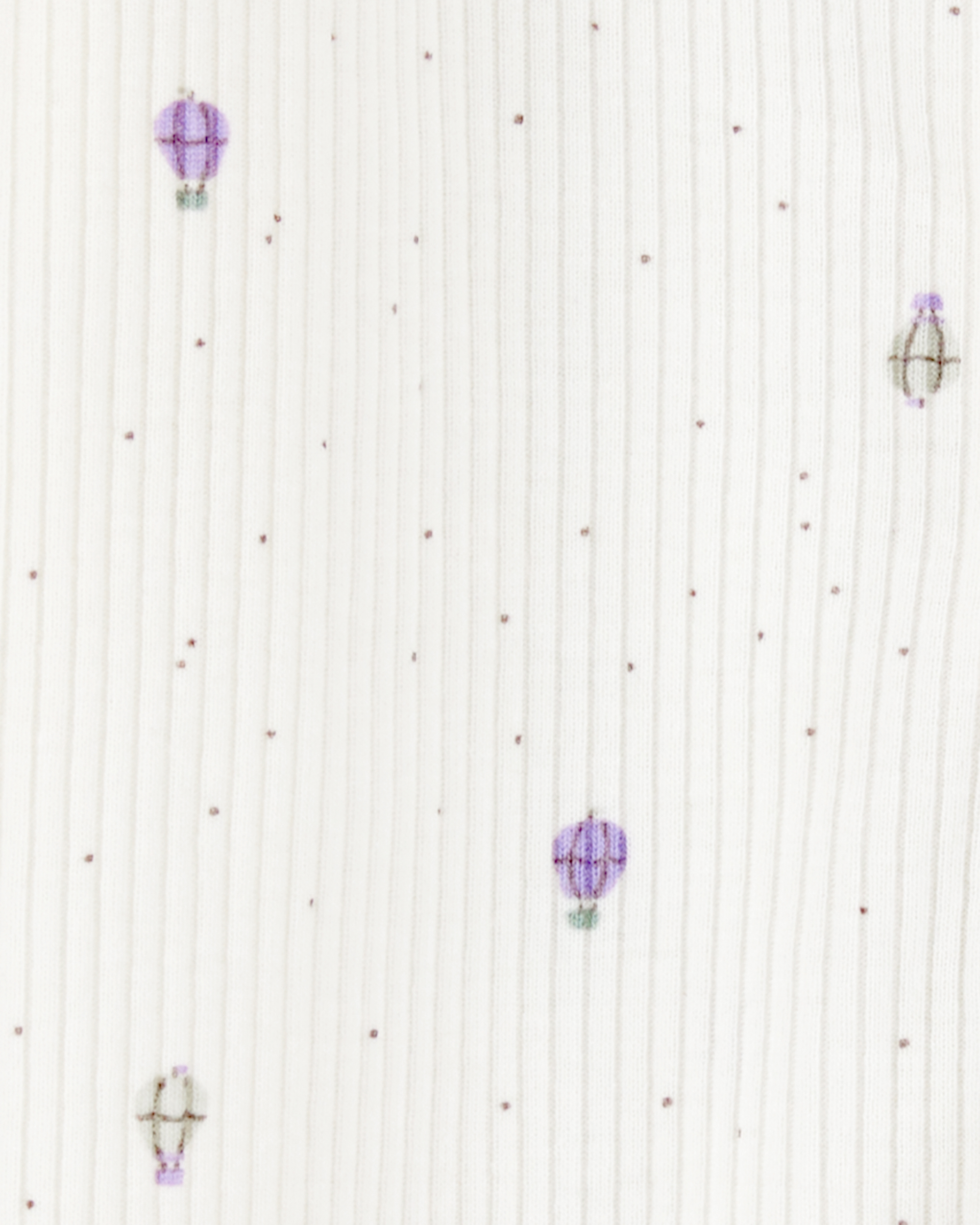 Baby Girl Air Balloon 2-Way Zipper Textured Sleeper