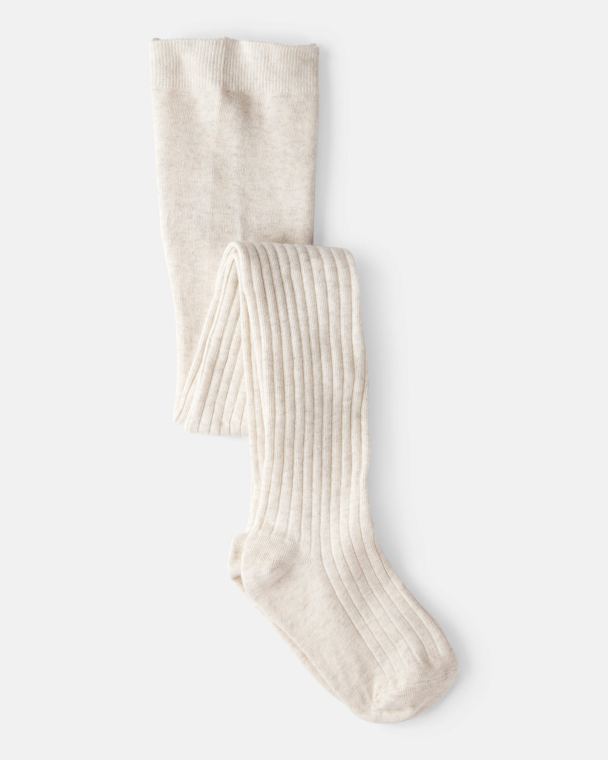 Girls Rib Tights - Cream