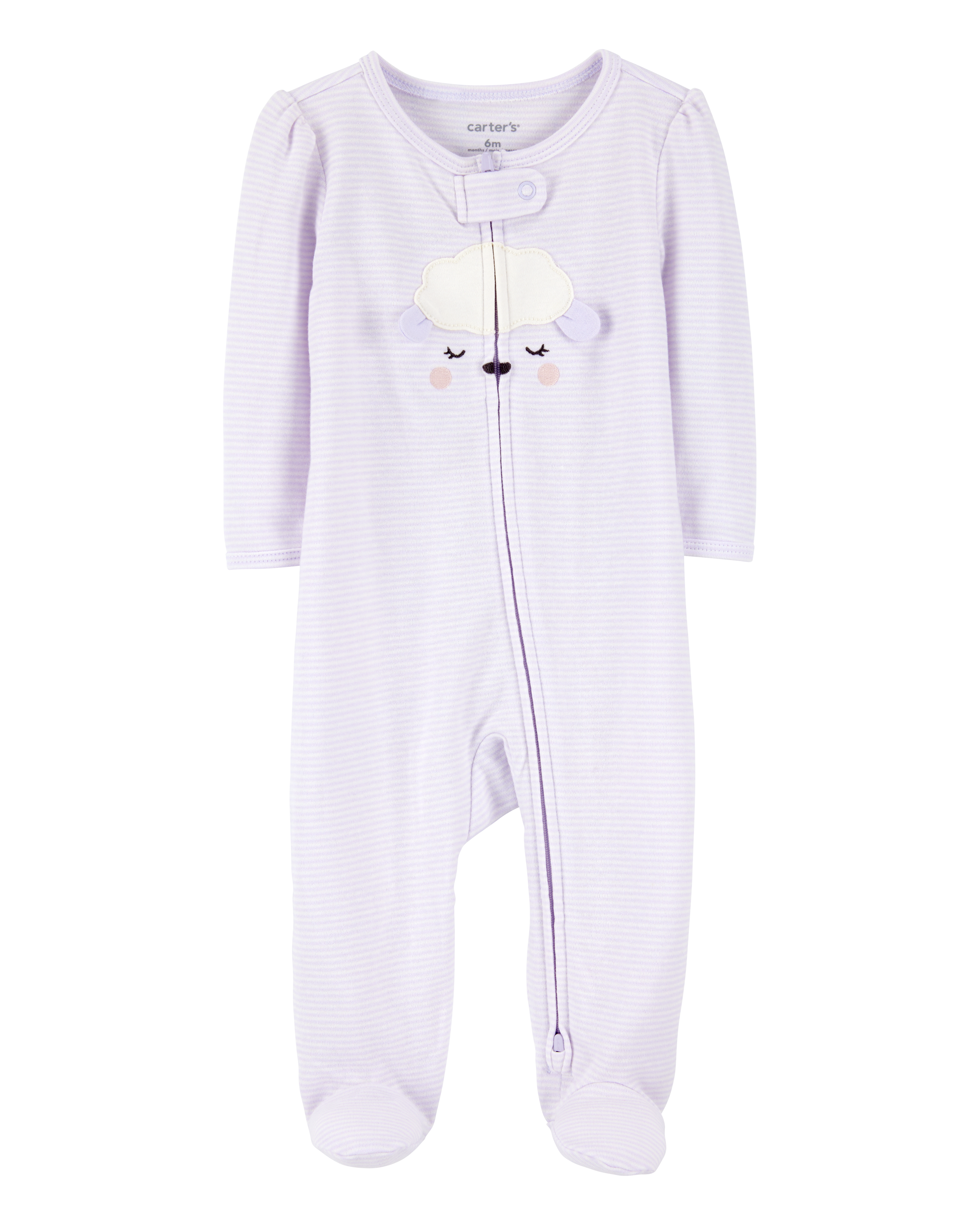 Baby Girl Lamb 2-Way Zipper Cotton Sleeper
