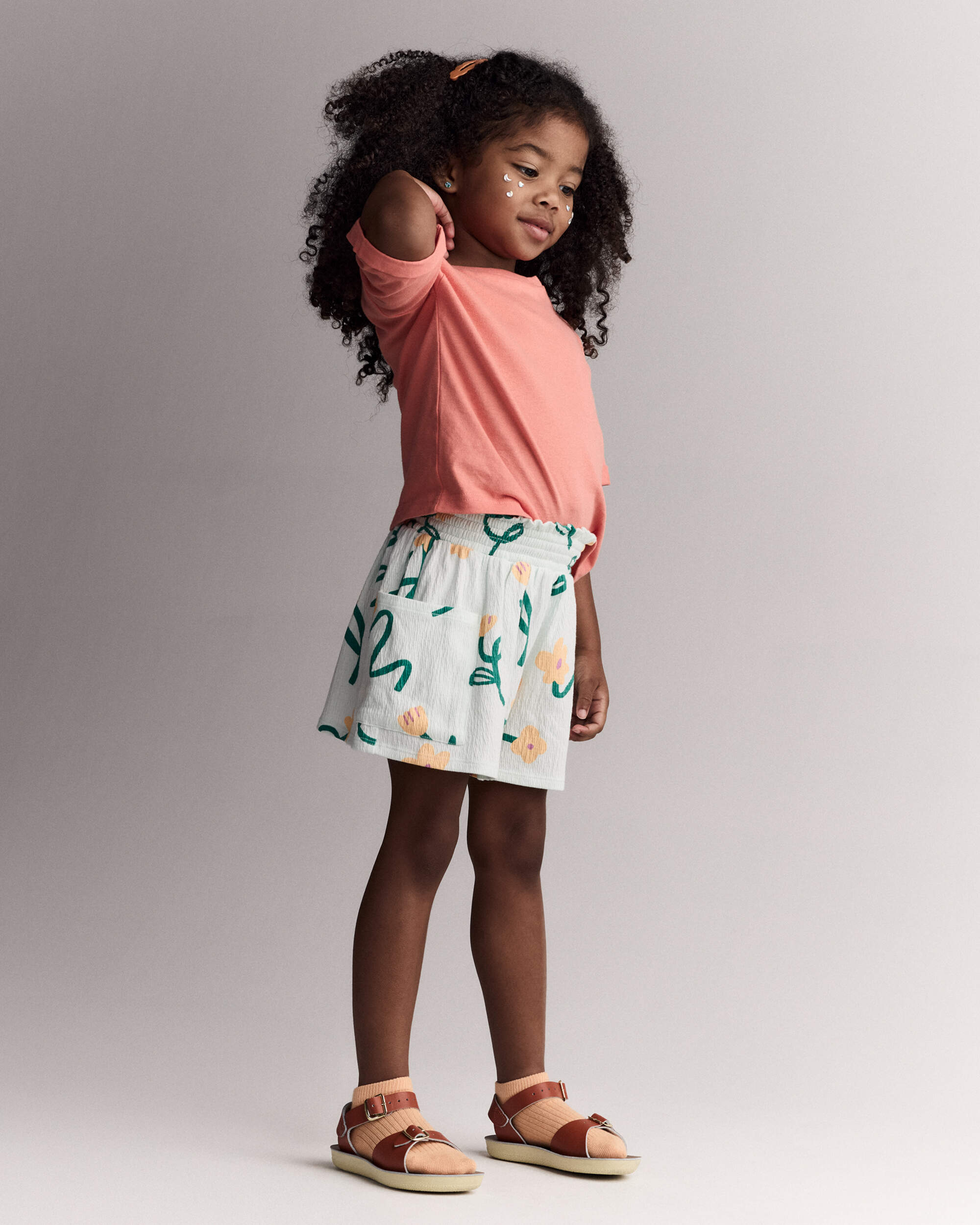 Toddler Rolled Cuff Tee - Orange