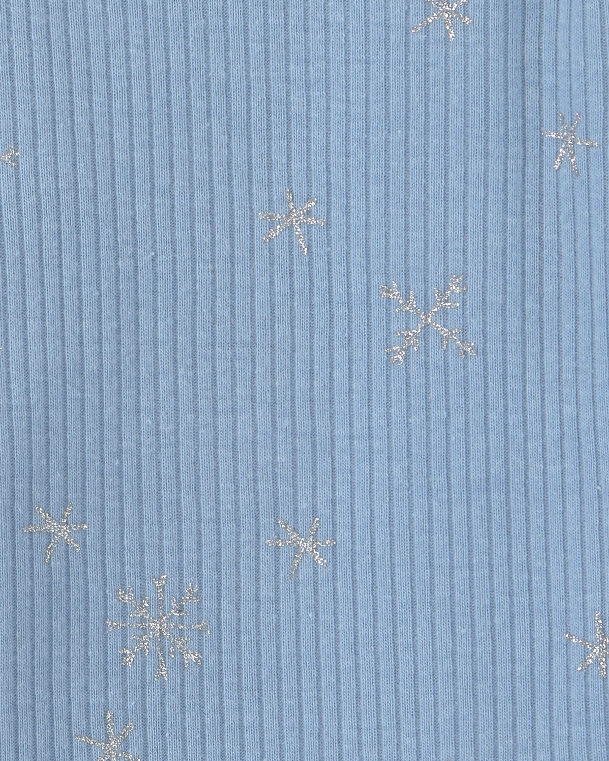 Baby Girl 2-Piece Snowflake Fair Isle Long-Sleeve Bodysuit & Pant Set - Blue