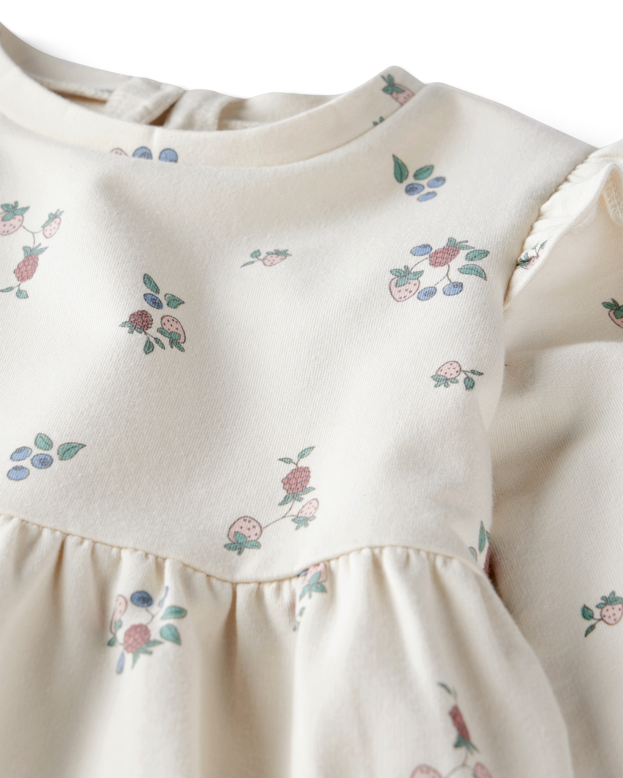 Kid Organic Cotton French Terry Dress Berry Blossom Print