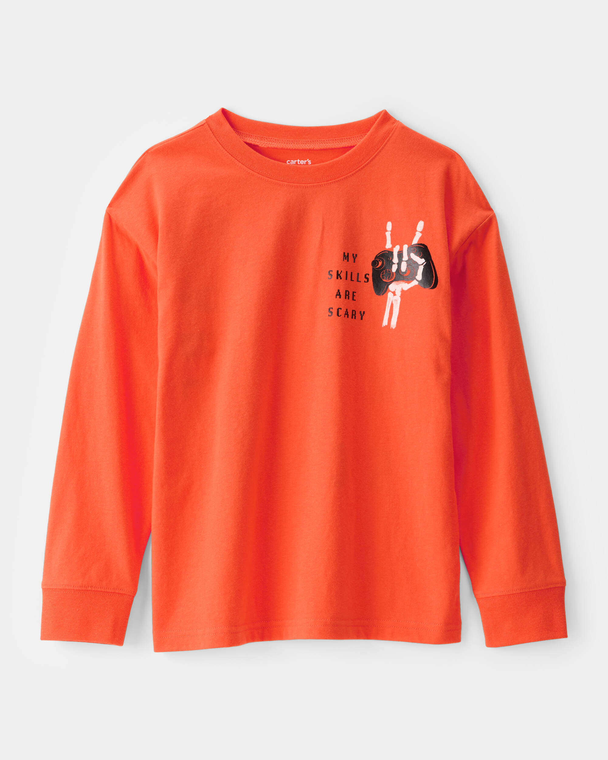Kid Halloween Video Game Long-Sleeve Graphic Tee