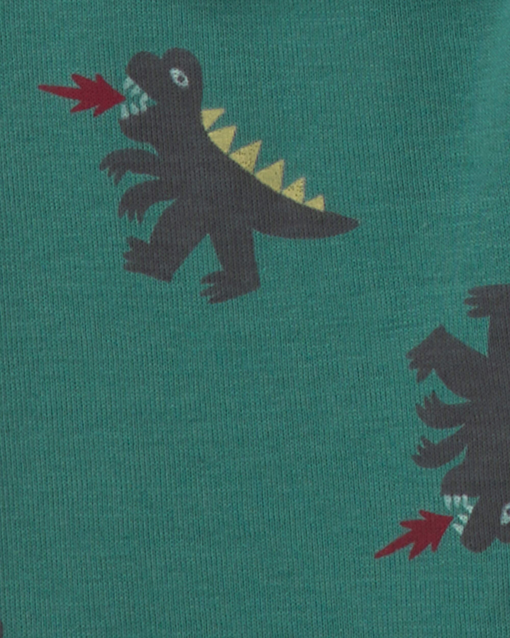 Toddler Boy Dinosaur 100% Cotton 4-Piece Pyjama Set - Green/White