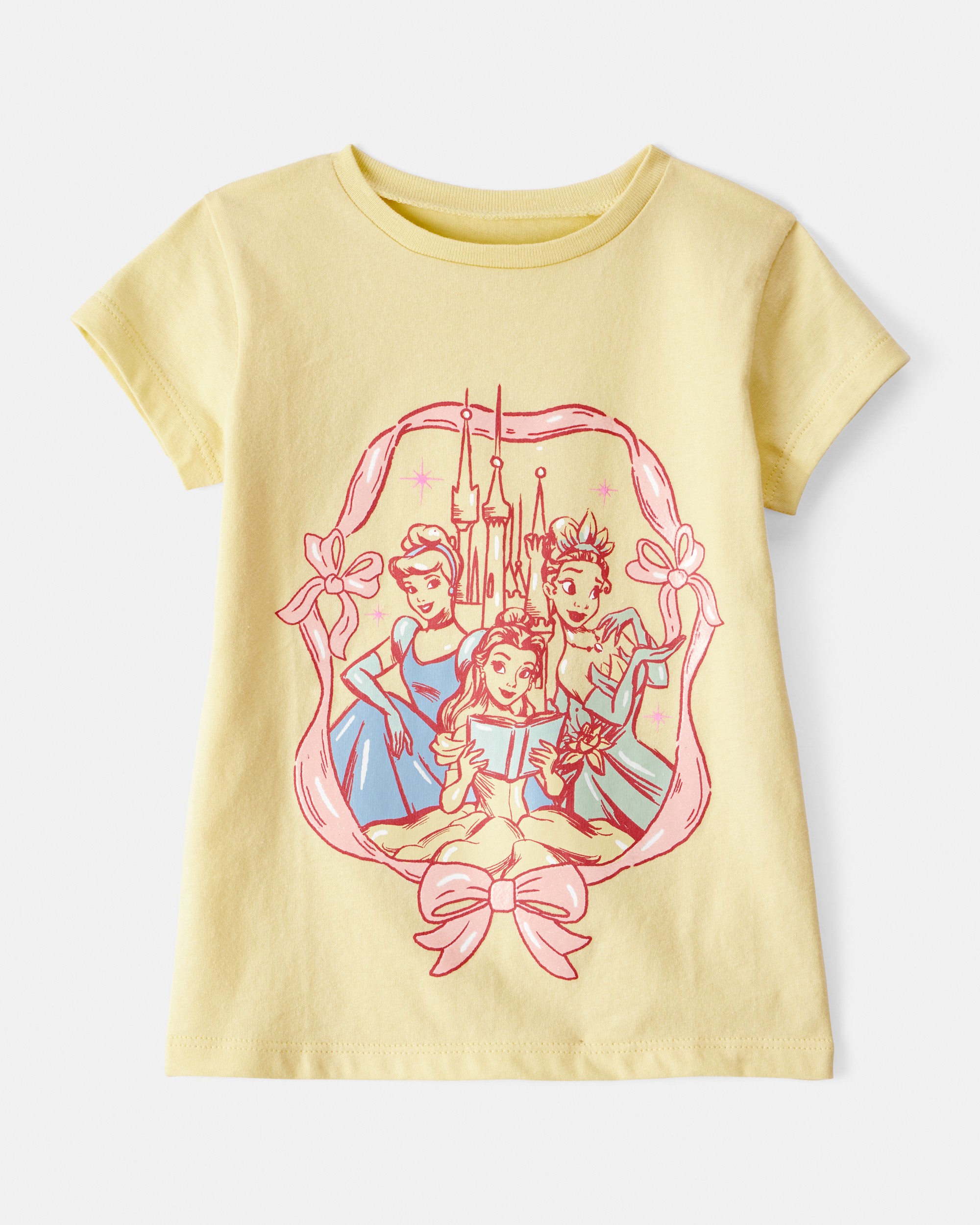 Toddler Girl Disney© Princess Short Sleeve Graphic Tee- Yellow
