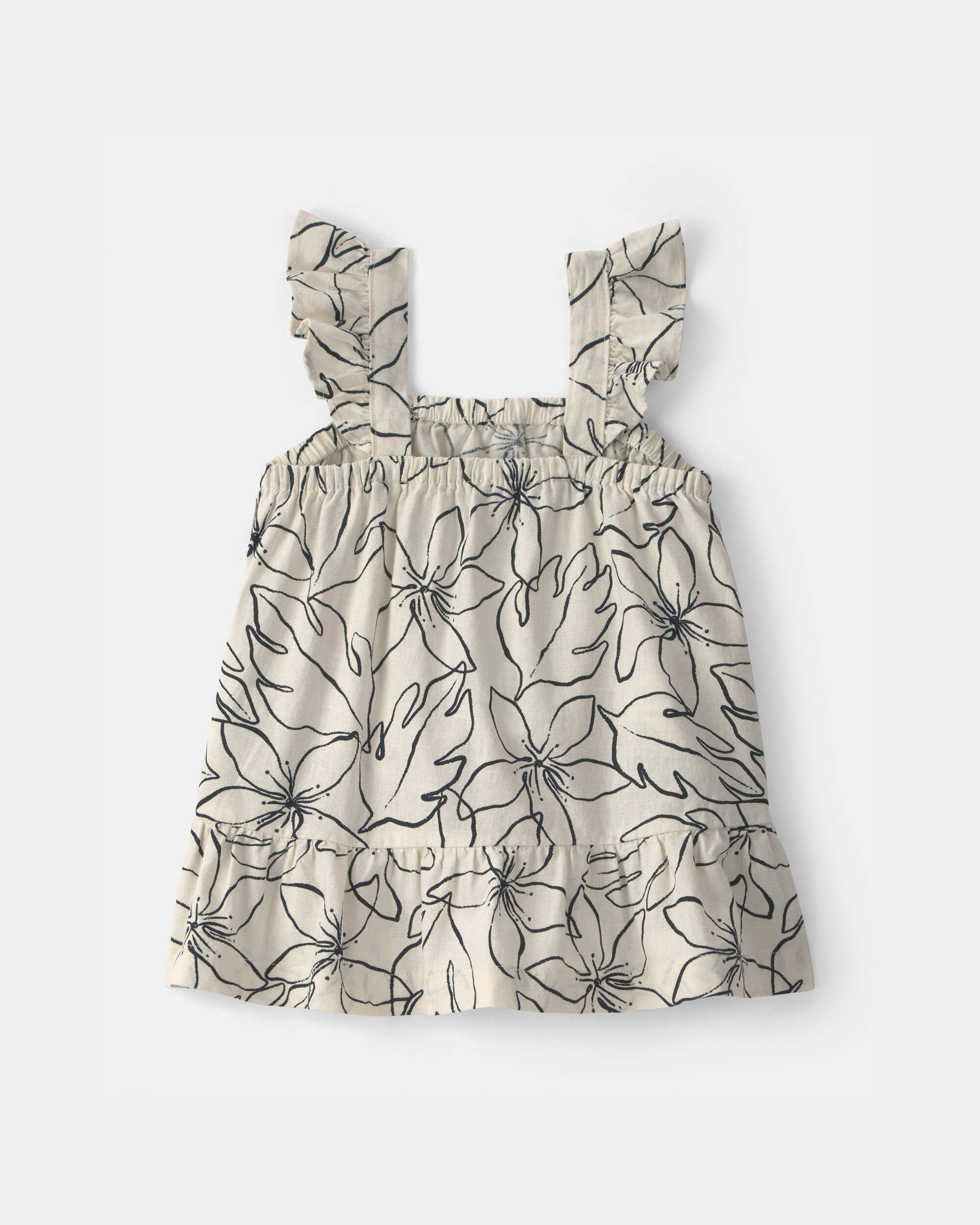 Baby Girl Floral Dress - Black/Ivory