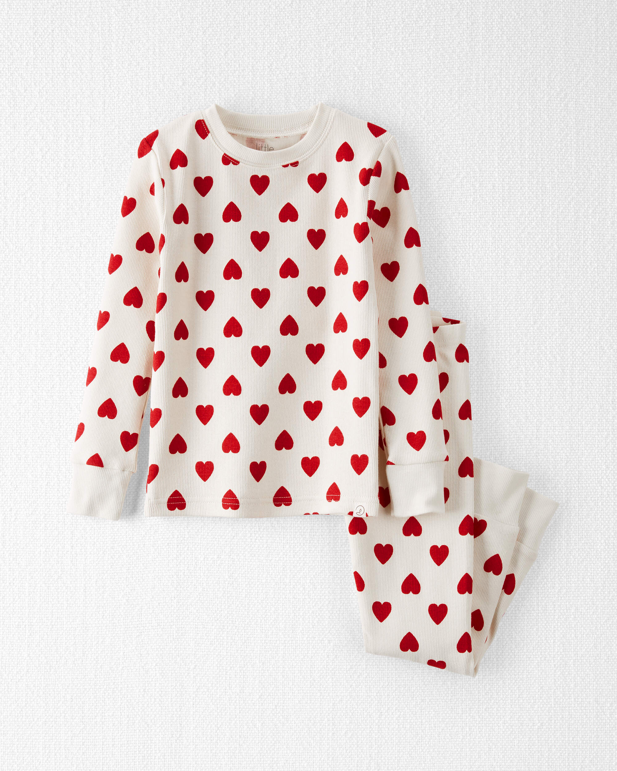 Toddler 2-Piece Organic Cotton Pyjamas Hearts