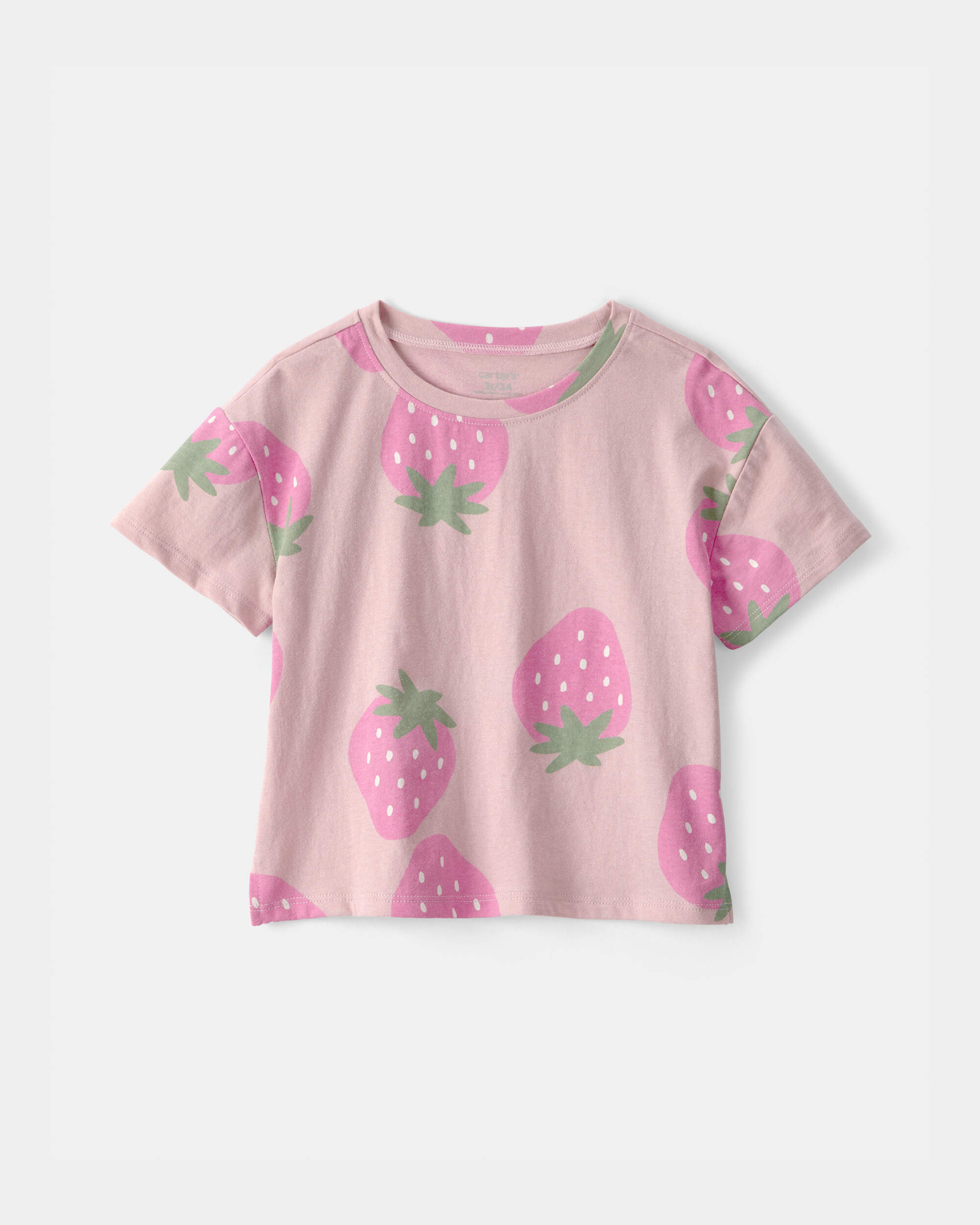 Toddler Girl Strawberry Top - Pink