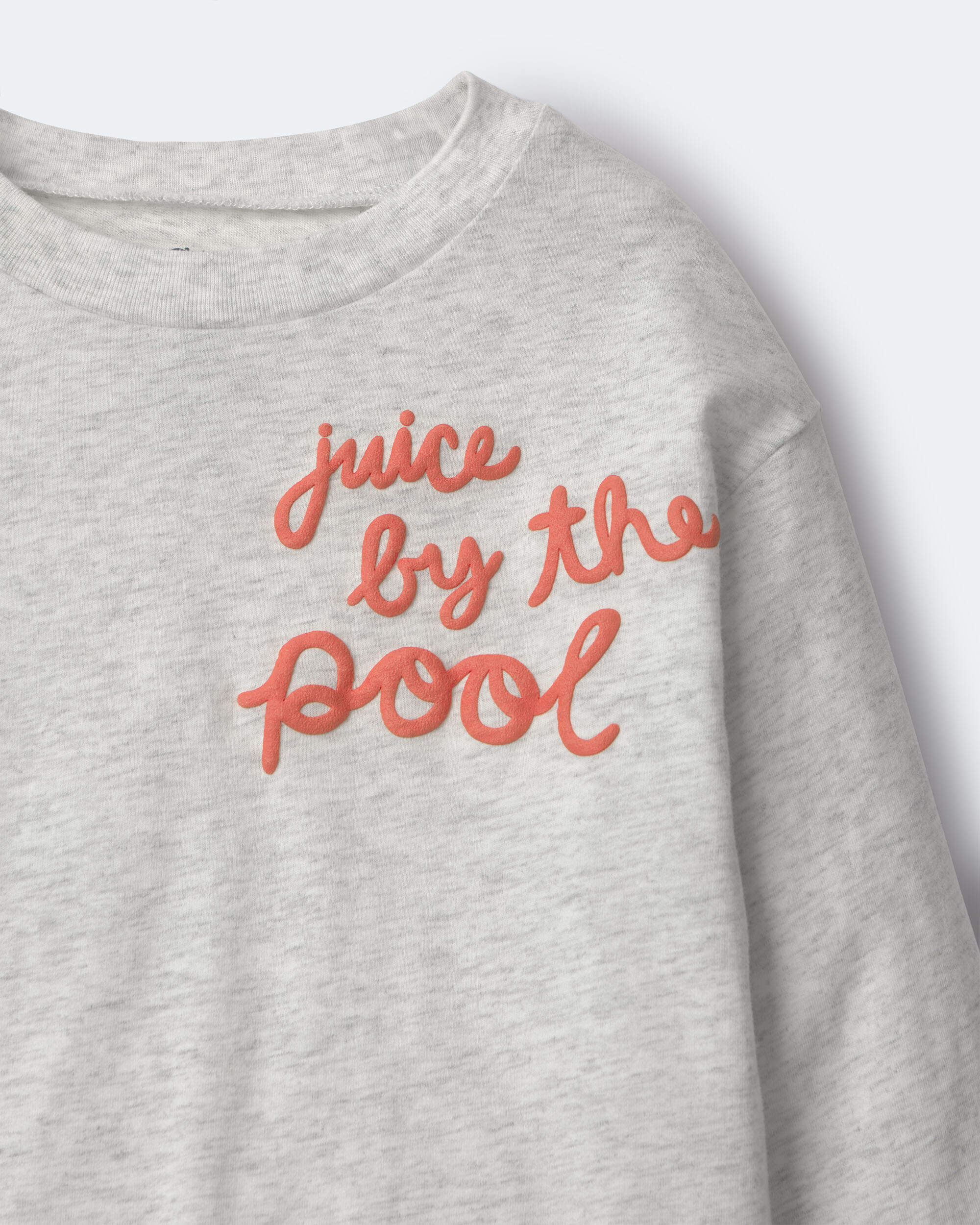 Toddler 'Juice By The Pool' Long-Sleeve Graphic Tee - Heather Grey