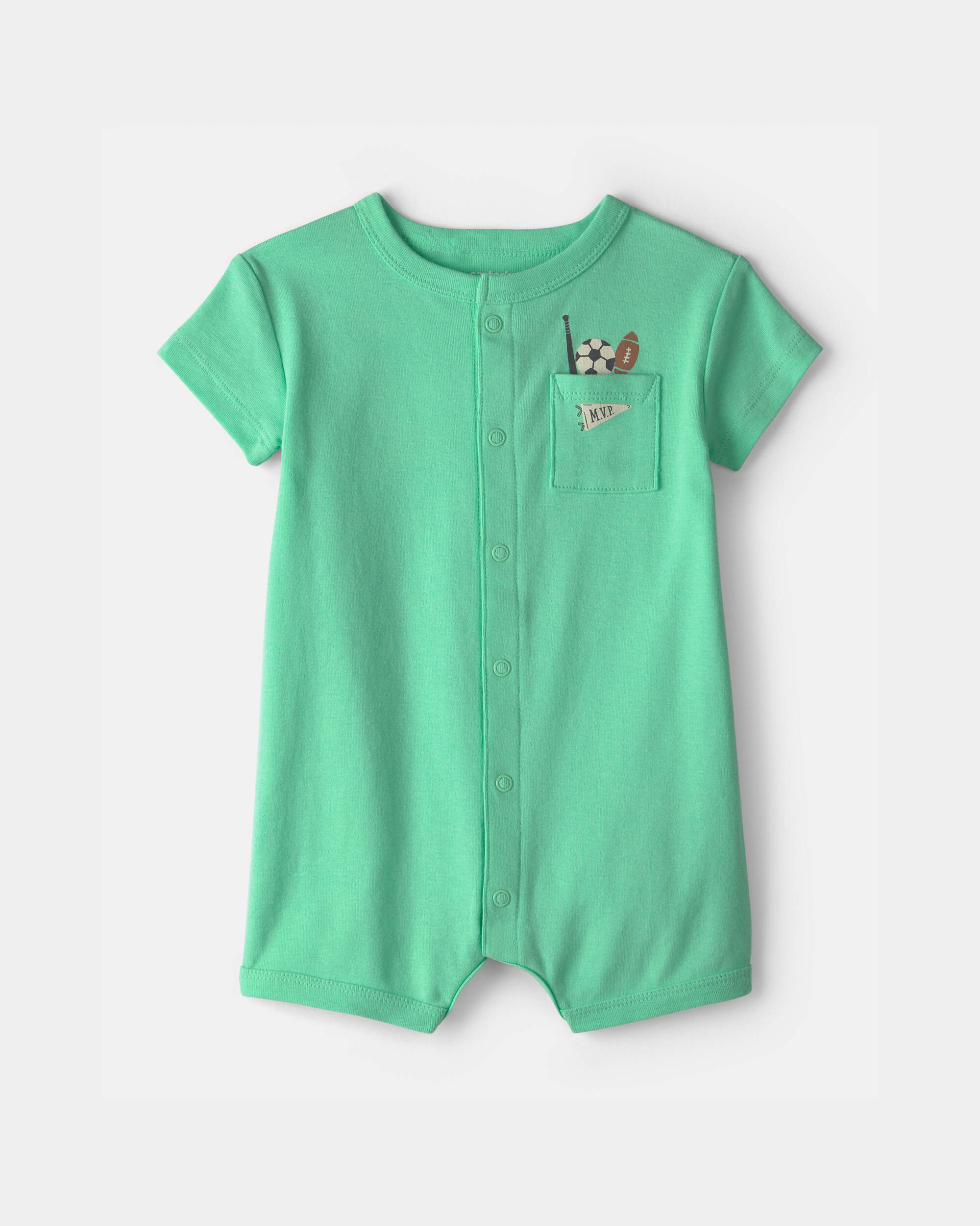 Baby Boy Sports Romper - Green