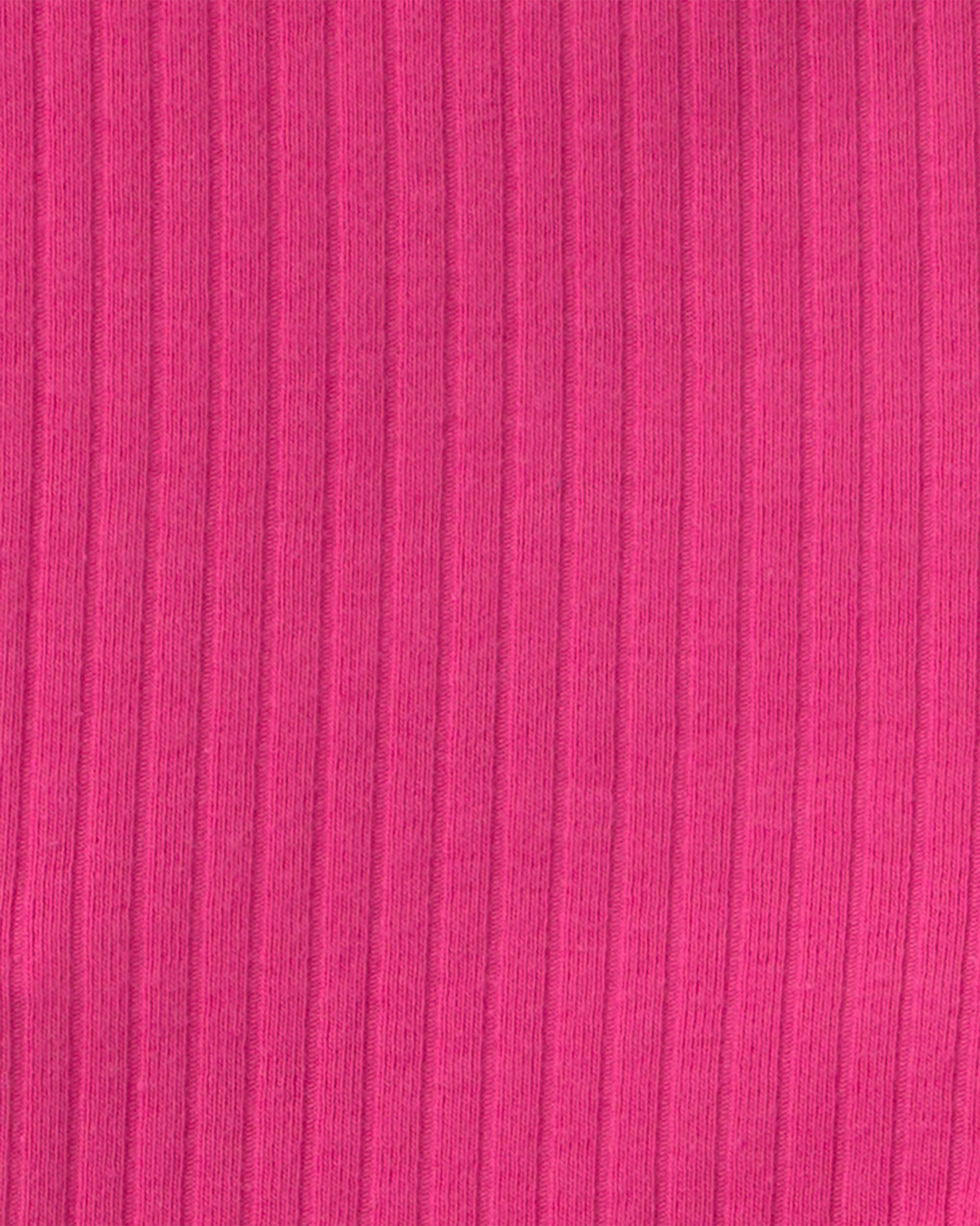 Toddler Girl Ribbed Pull-On Stretch Flare Leggings - Pink
