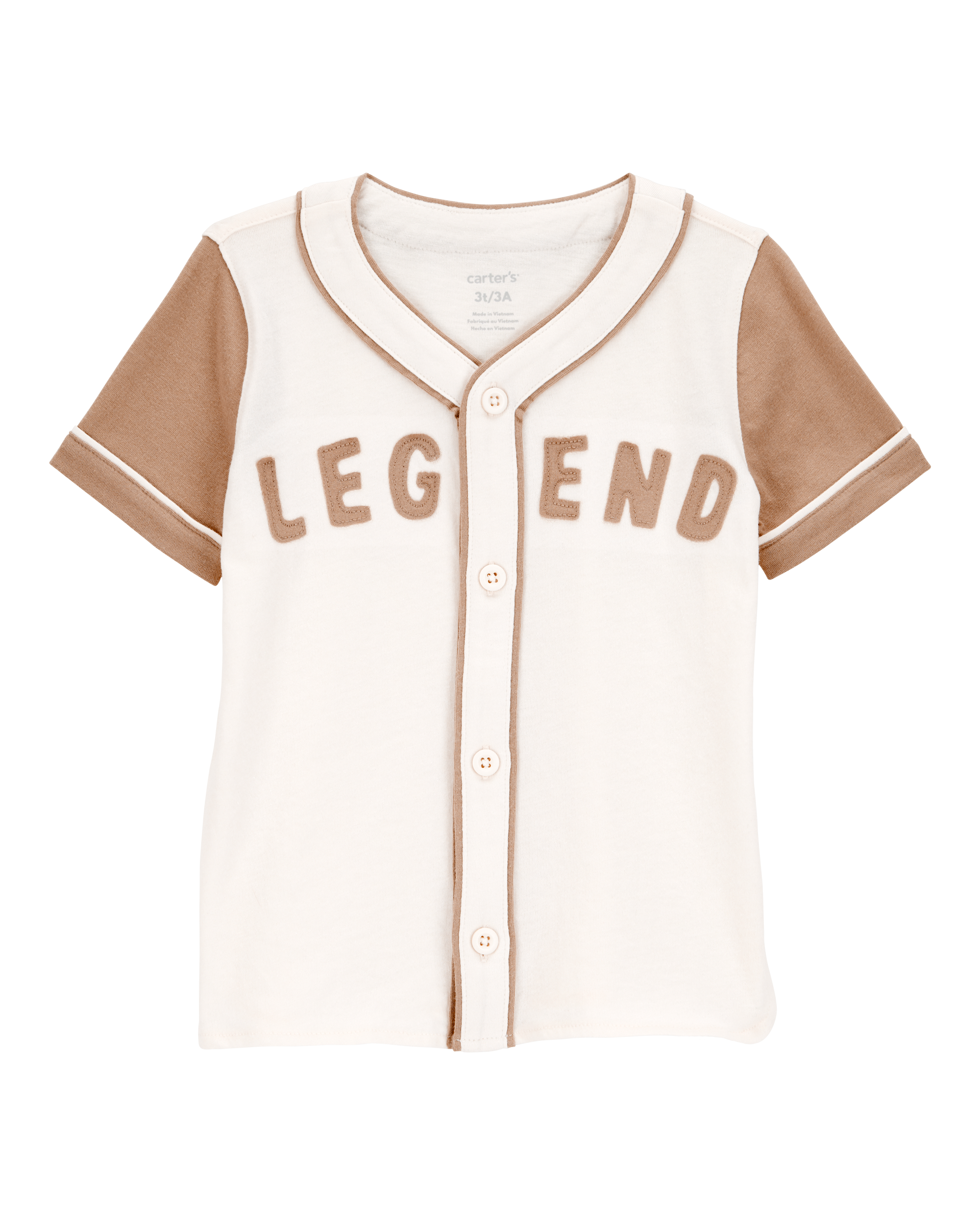 Baby Legend Baseball Vintage Button-Down Tee