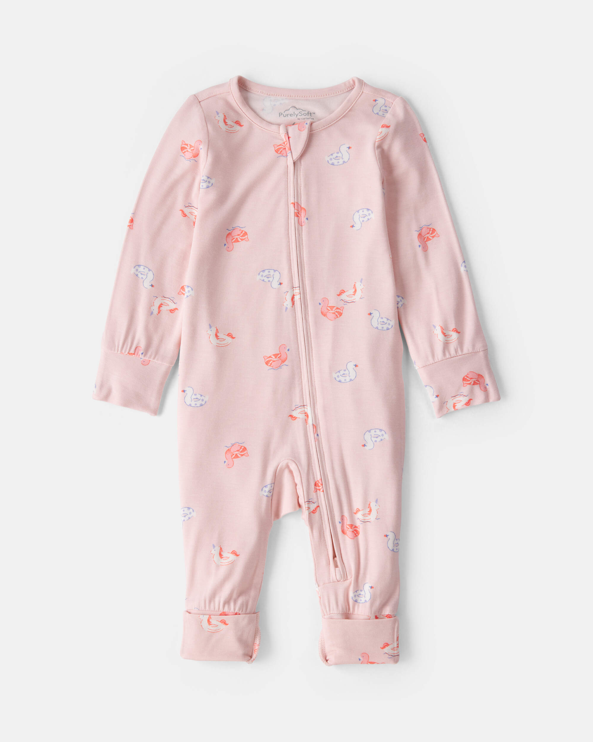 Baby Girl Flamingo PurelySoft™ Snug Fit Sleeper - Pink