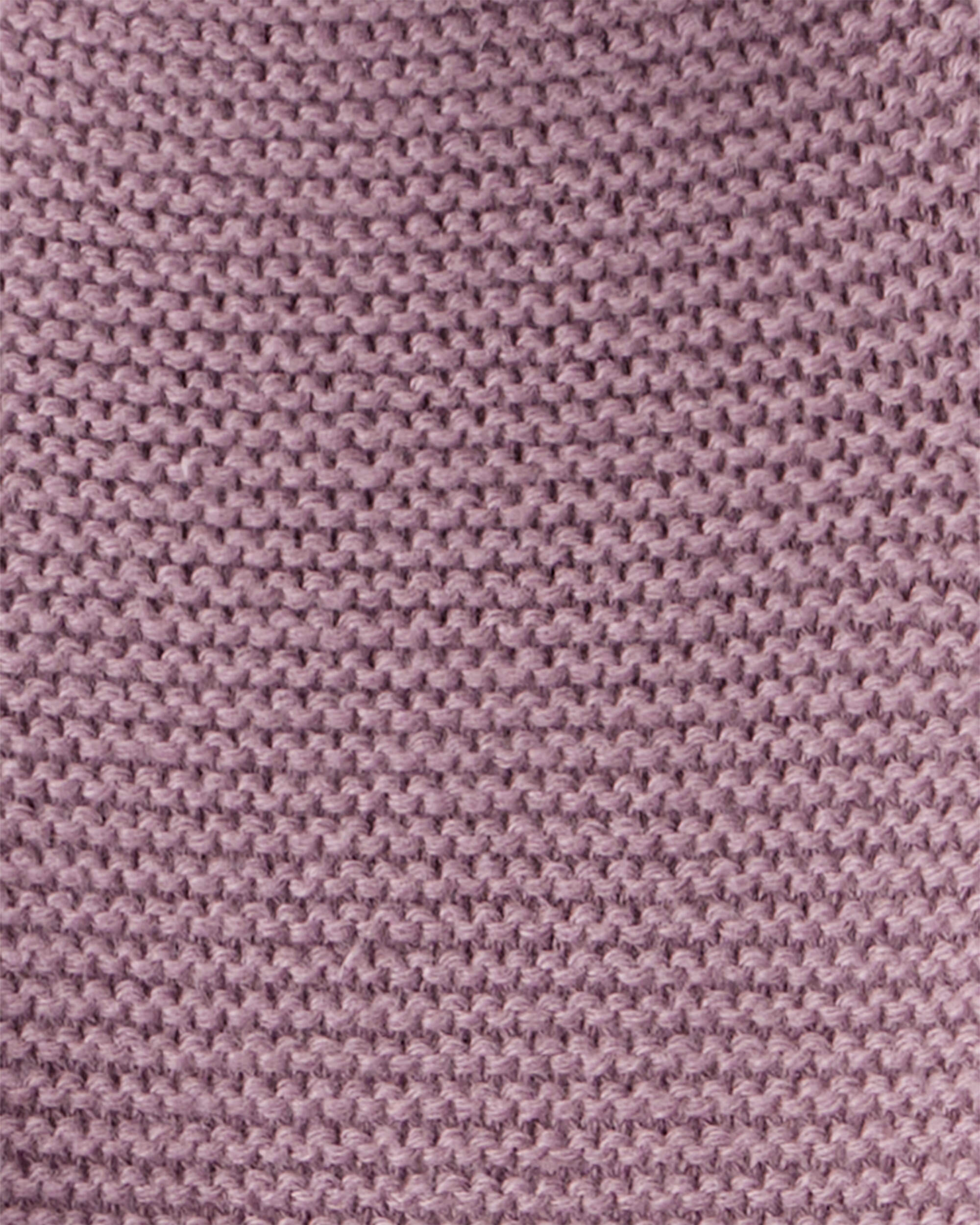 Baby Girl Organic Cotton Sweater Knit Overalls
