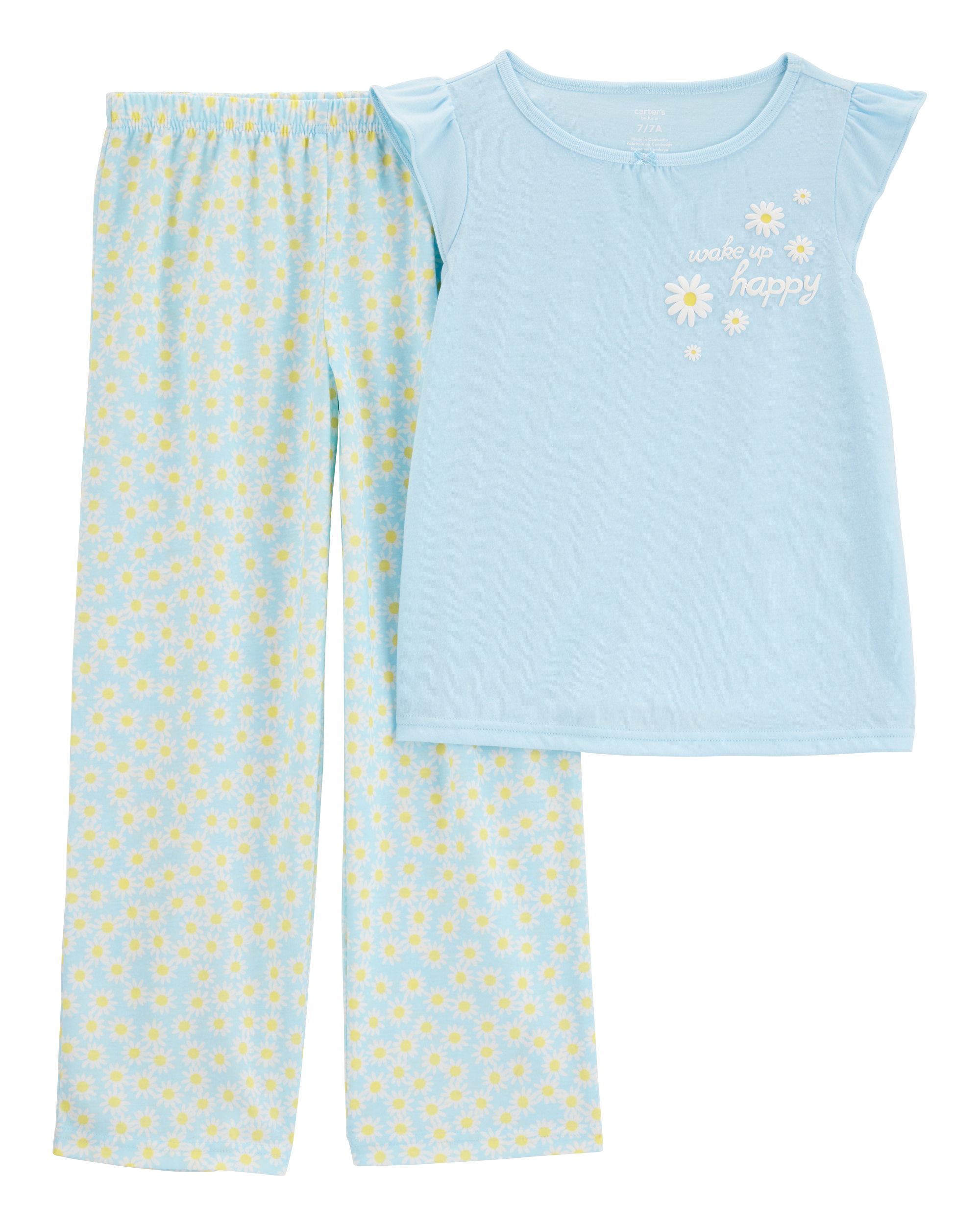 Kid Daisy Loose Fit 2-Piece Pyjamas - Blue