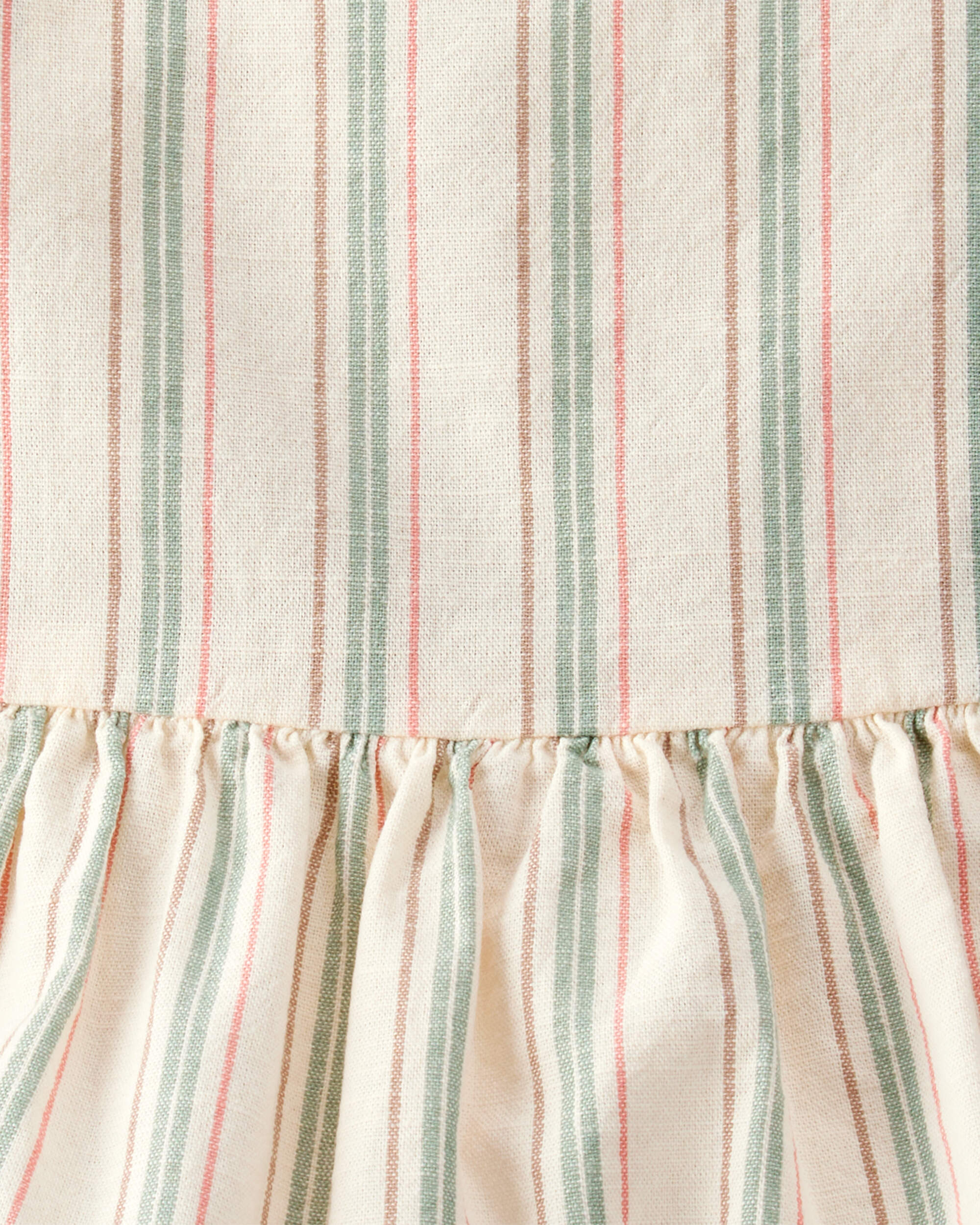 Baby Linen Striped Sunsuit Made with Organic Cotton