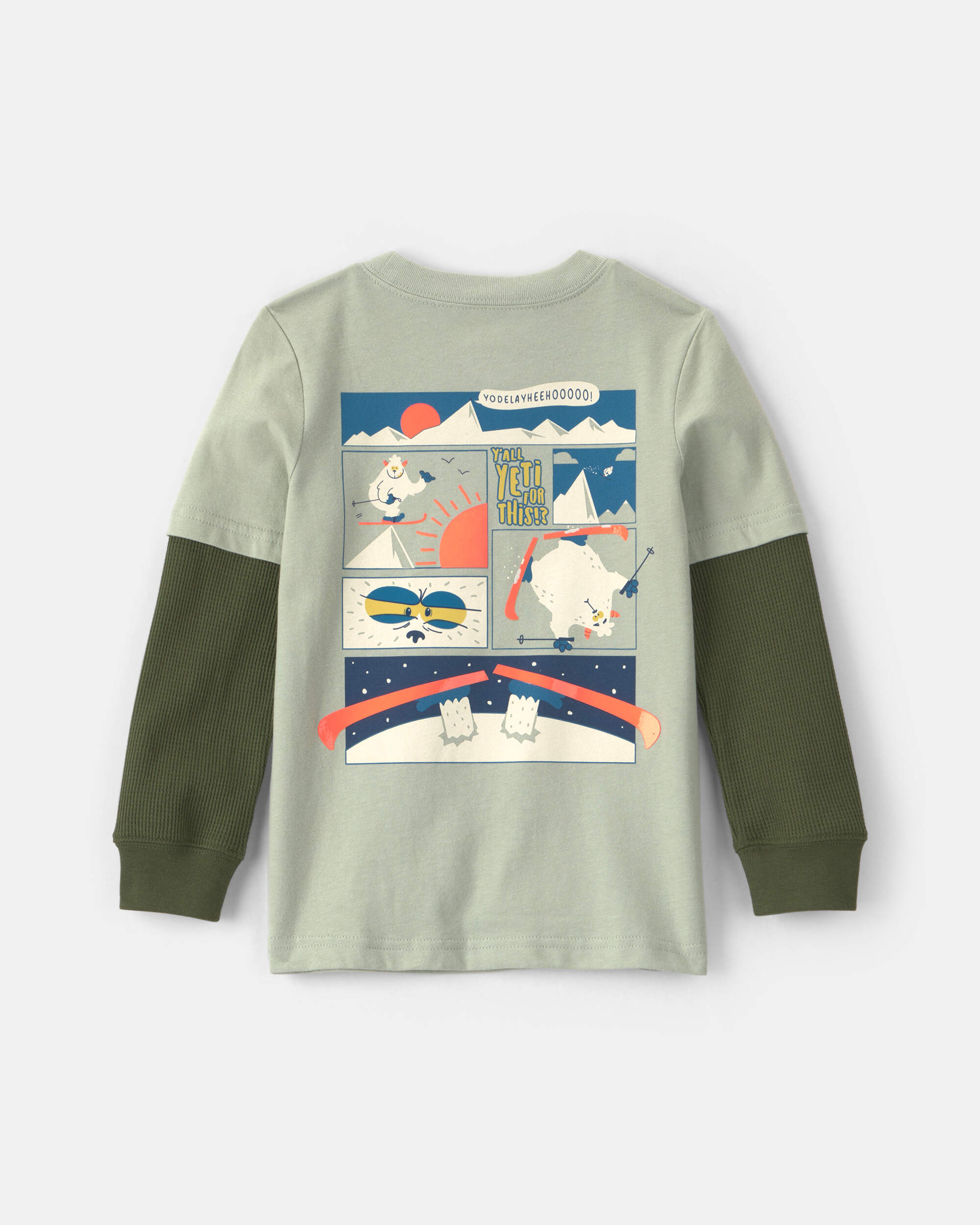 Toddler Boy Yeti Long-Sleeve Graphic Tee - Green