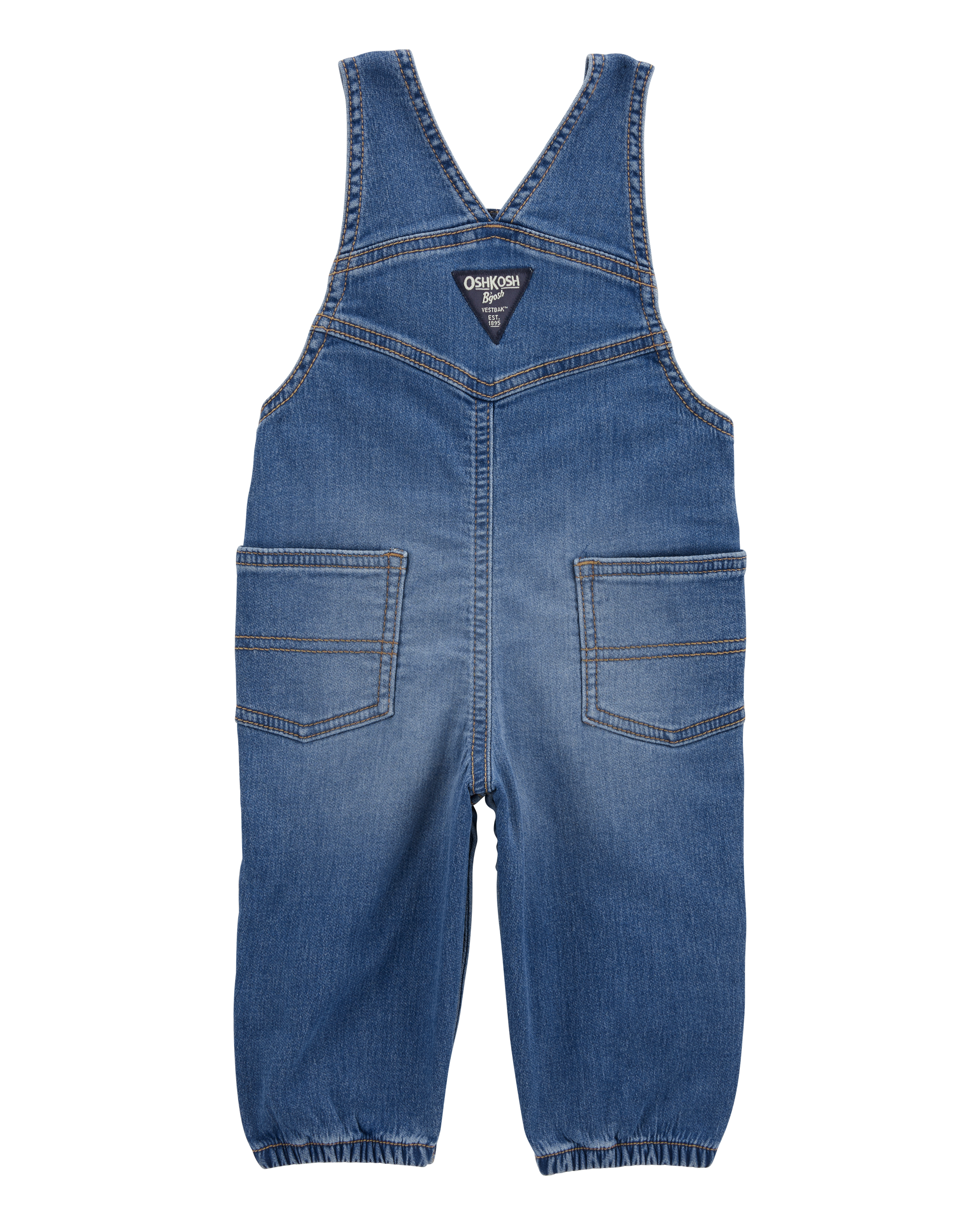Baby Knit-Like Denim Overalls - Medium Wash | Carter's Oshkosh Canada