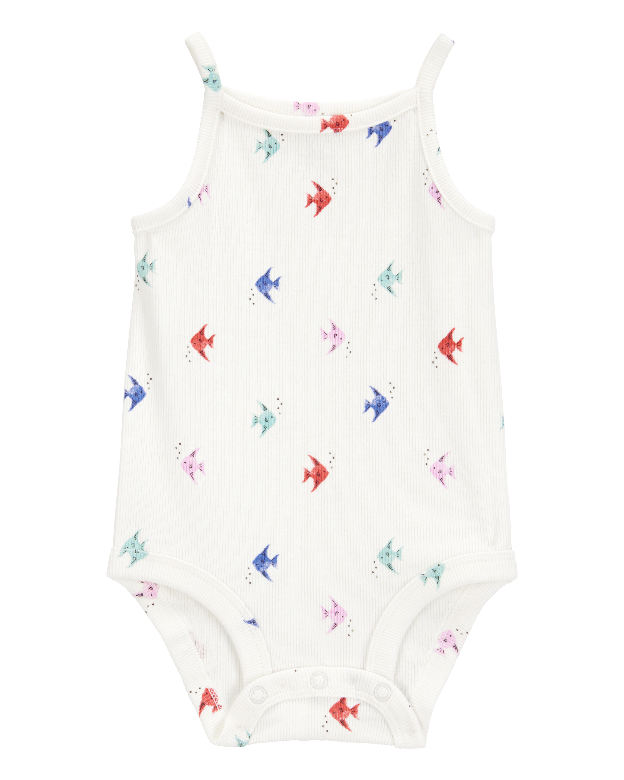 Baby Fish Print Sleeveless Bodysuit