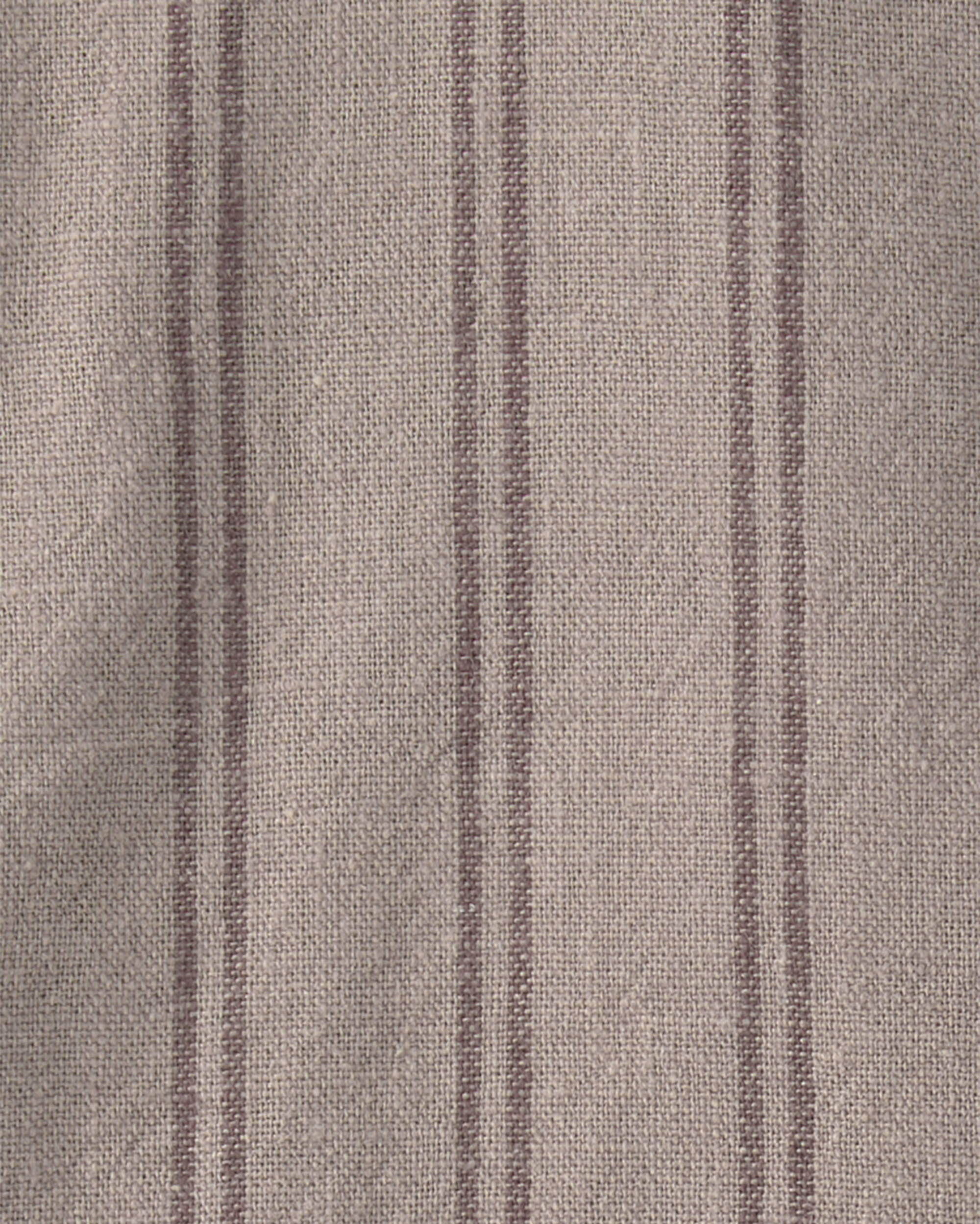 Baby Boy 2-Piece Striped Sleeveless Overall Set - Brown