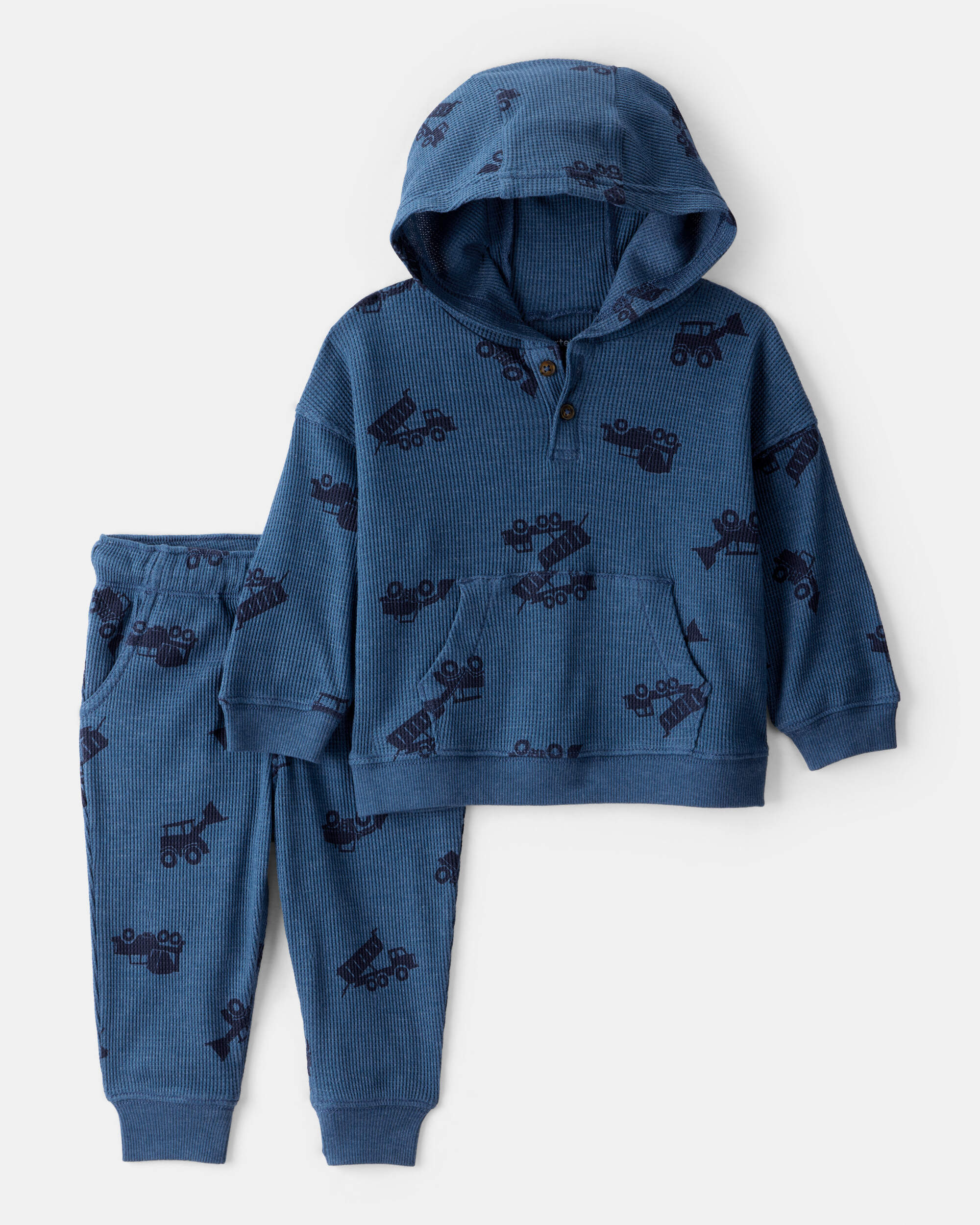 Baby Boy 2-Piece Truck Print Hoodie and Joggers Set
