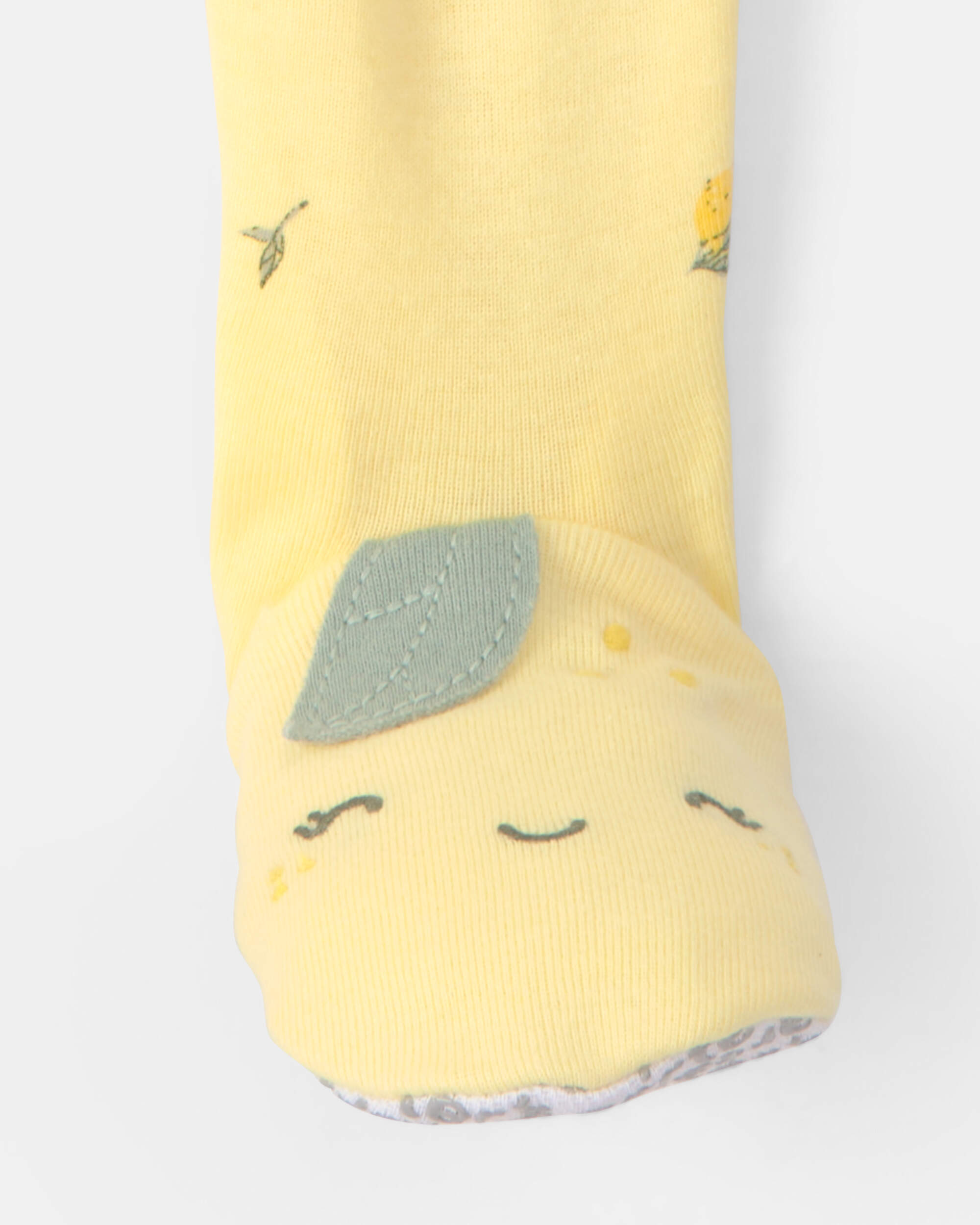 Toddler Lemon 100% Cotton Snug Fit 1-Piece Pajama Set - Yellow