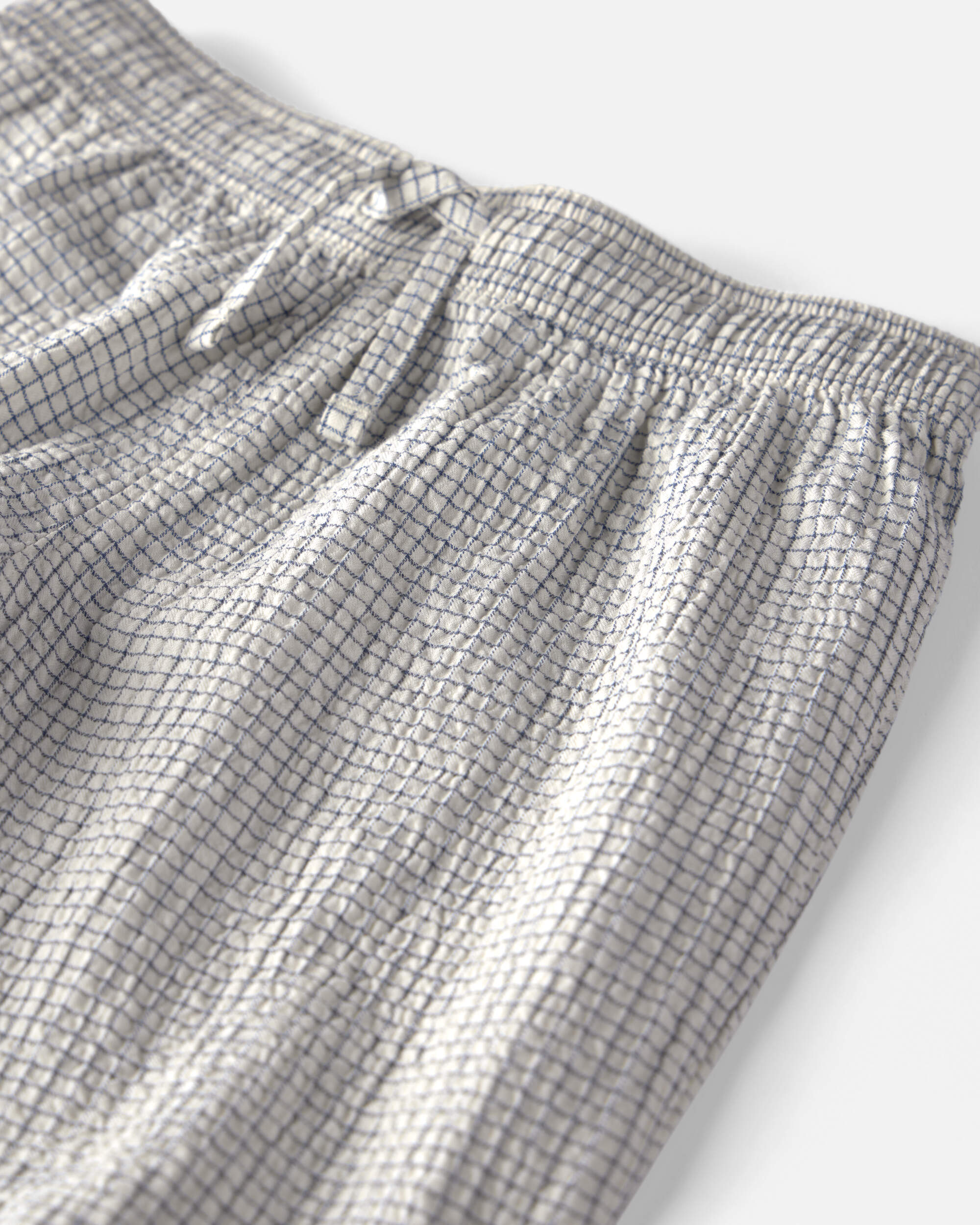 Boys 2-Piece Organic Cotton Seersucker Gauze Top & Short Set