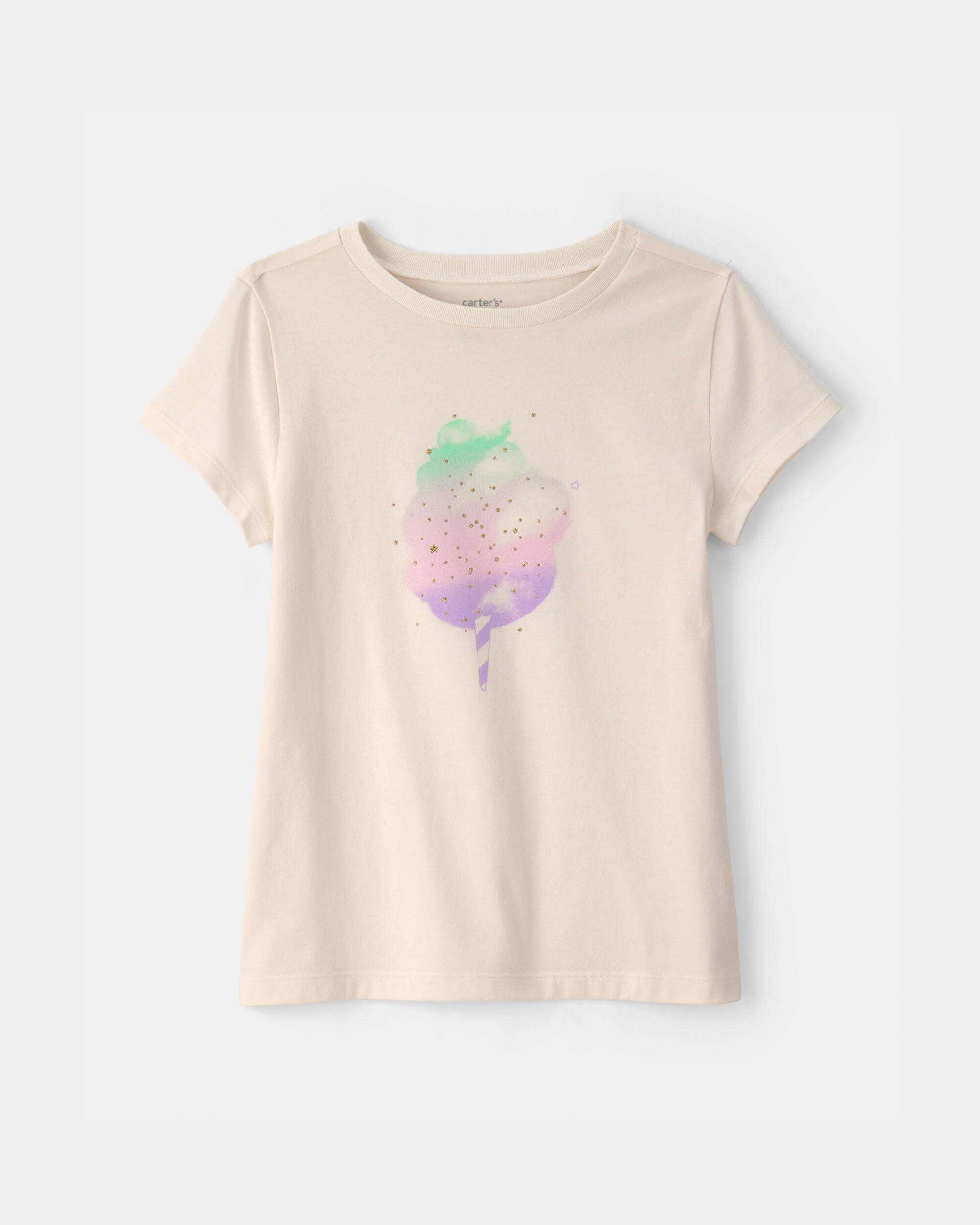 Girls Cotton-Candy Graphic Tee - Cream
