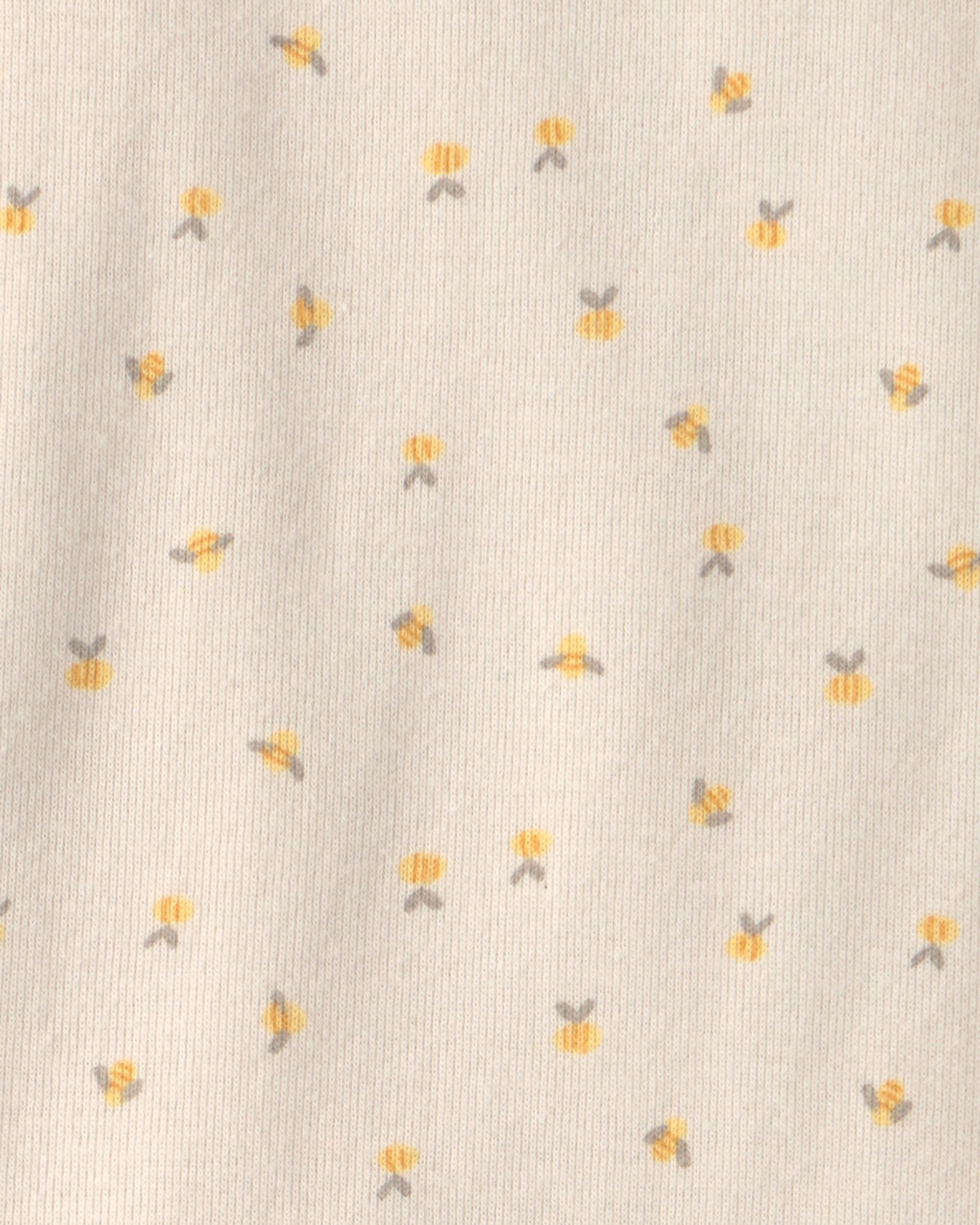 Baby Girl 3-Piece Bee Bodysuit & Pant Set - Yellow/Ivory