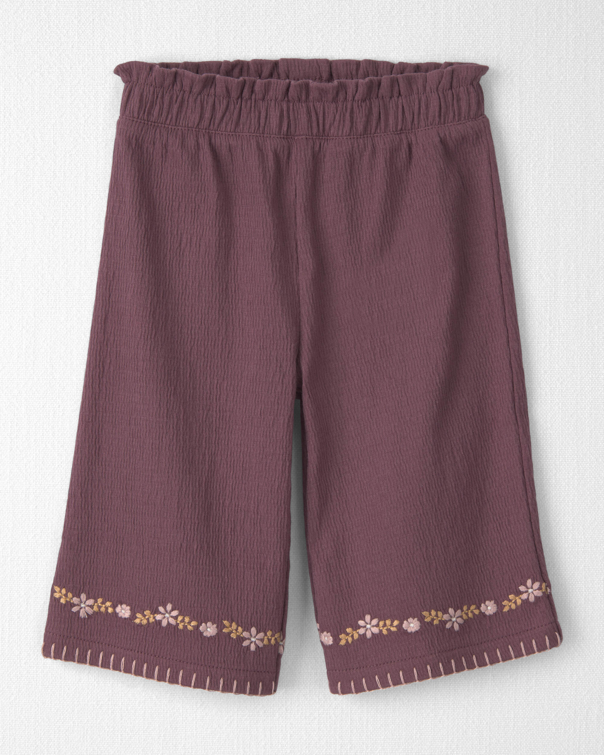 Baby Girl 2-Piece Organic Cotton Smocked Top & Pant Set