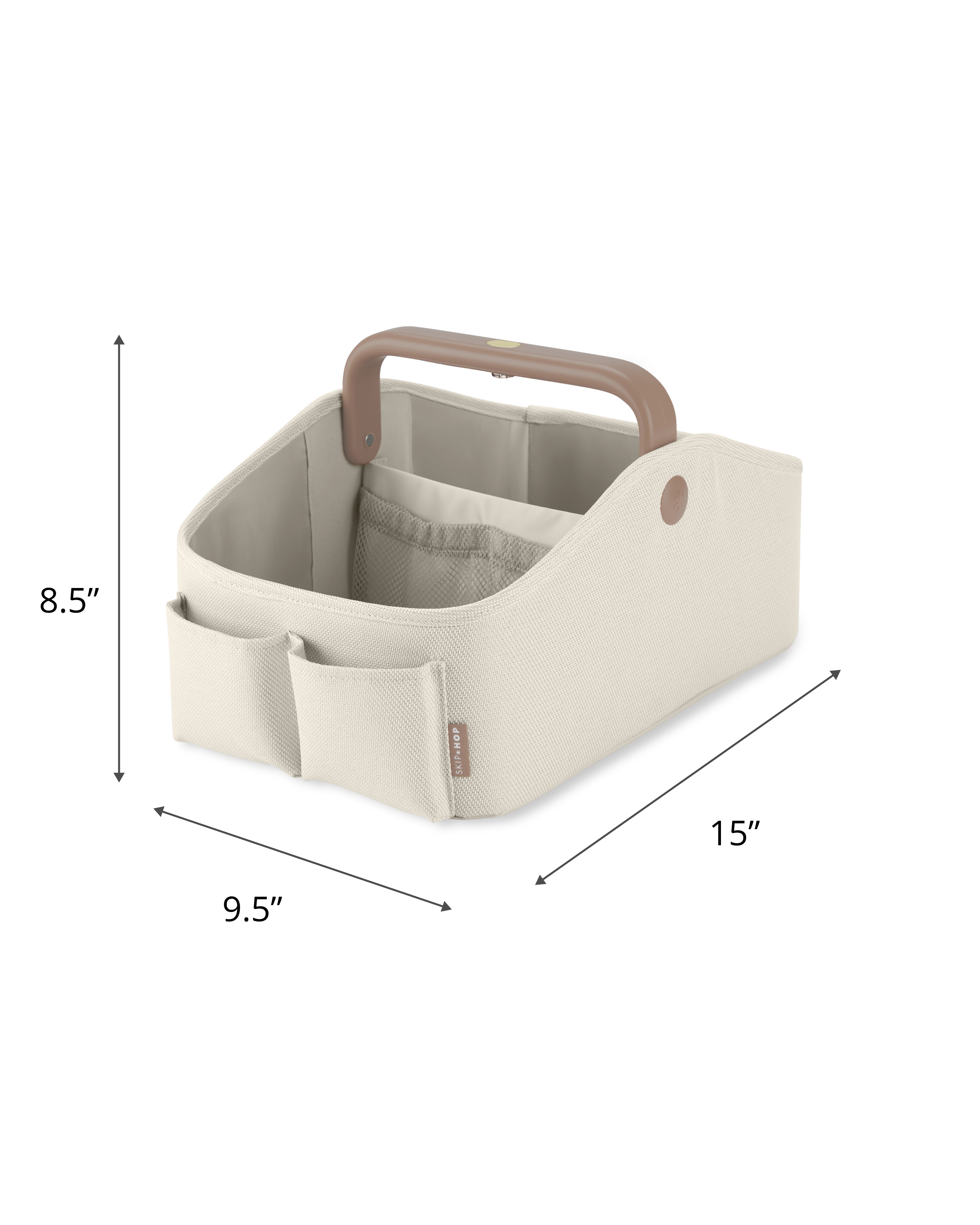 Nursery Style Light-Up Diaper Caddy - Oat