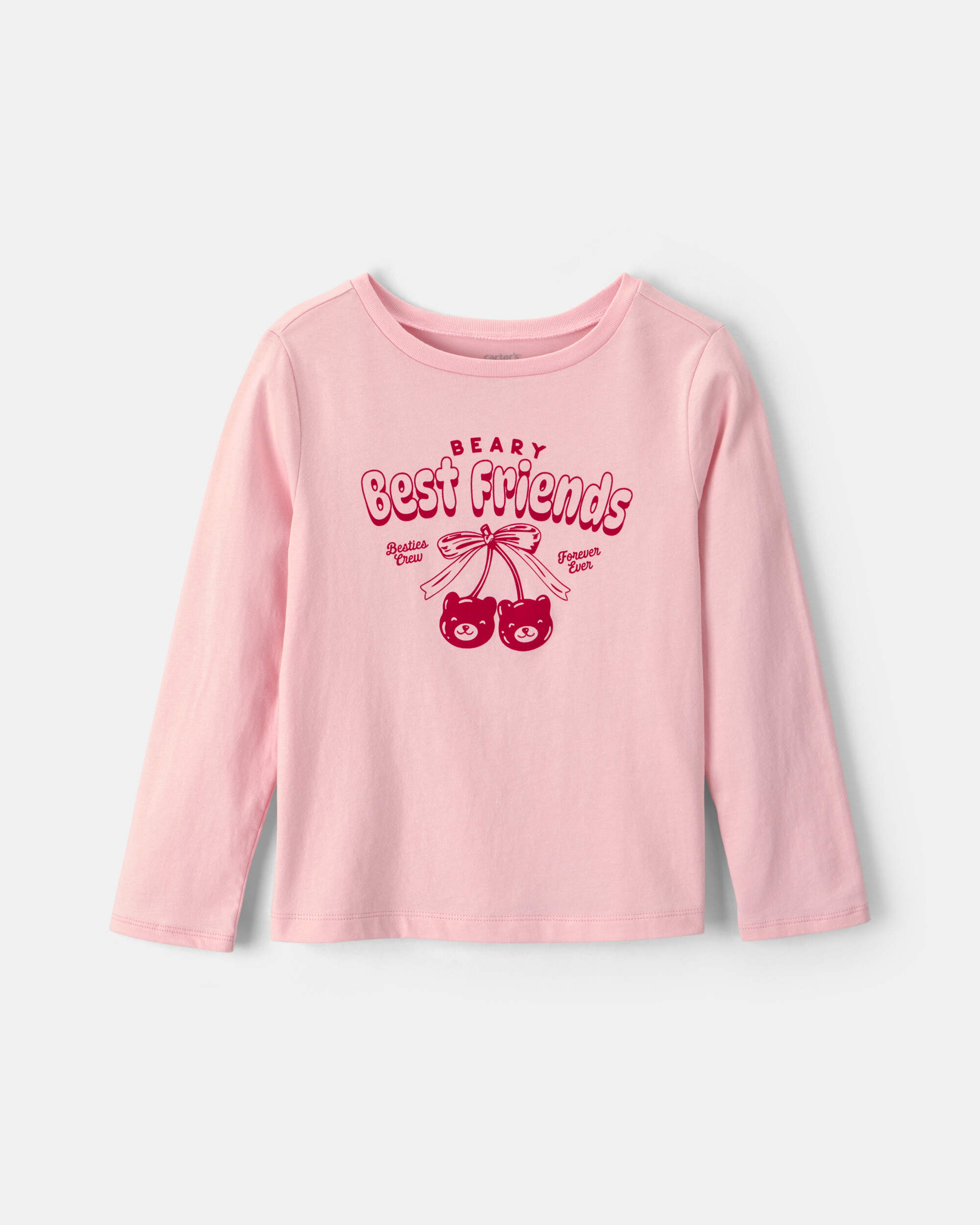 Girls 'Best Friends' Cherry Long-Sleeve Graphic T-shirt - Pink