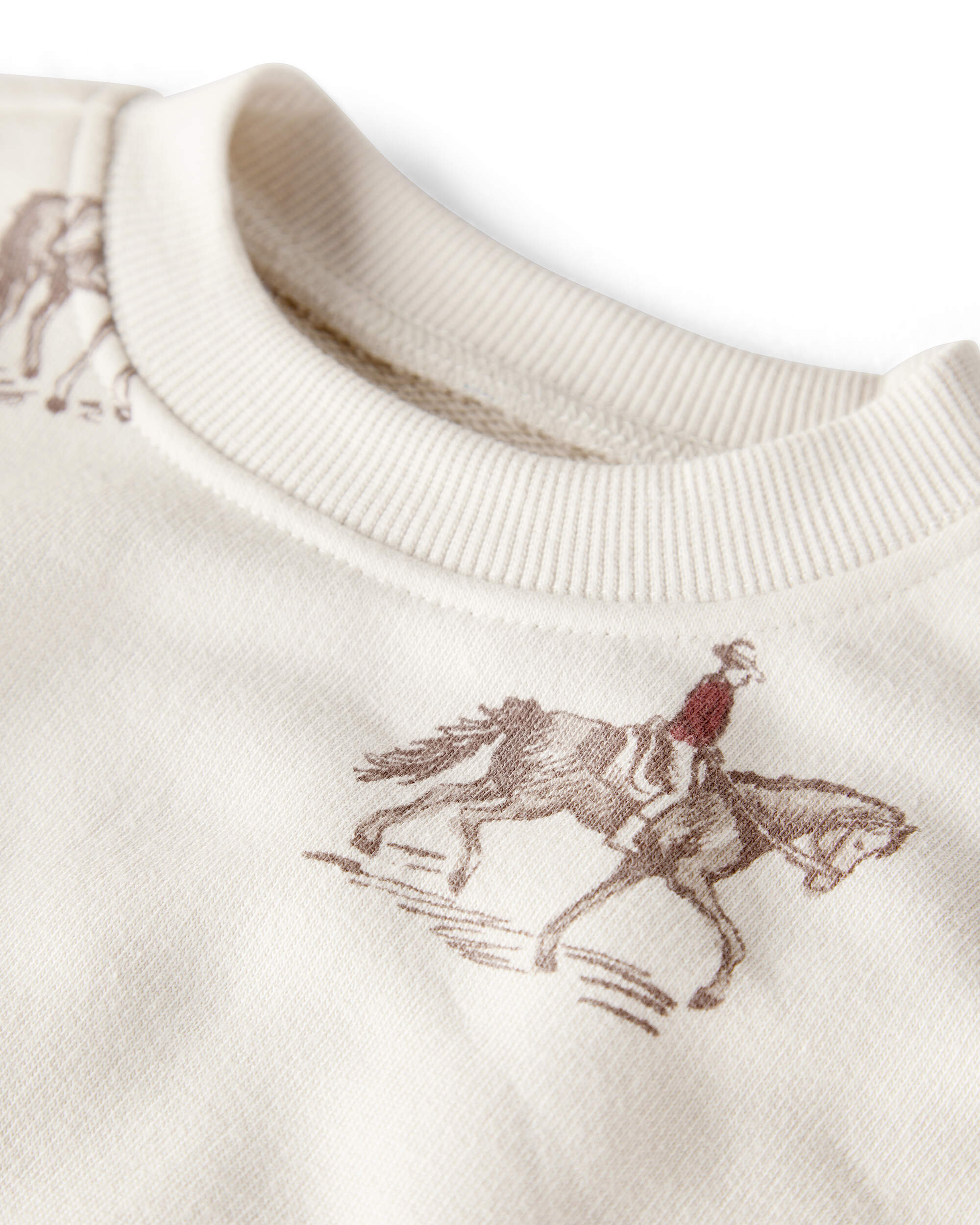 Baby French Terry Sweatshirt Made with Organic Cotton Western Rodeo Print