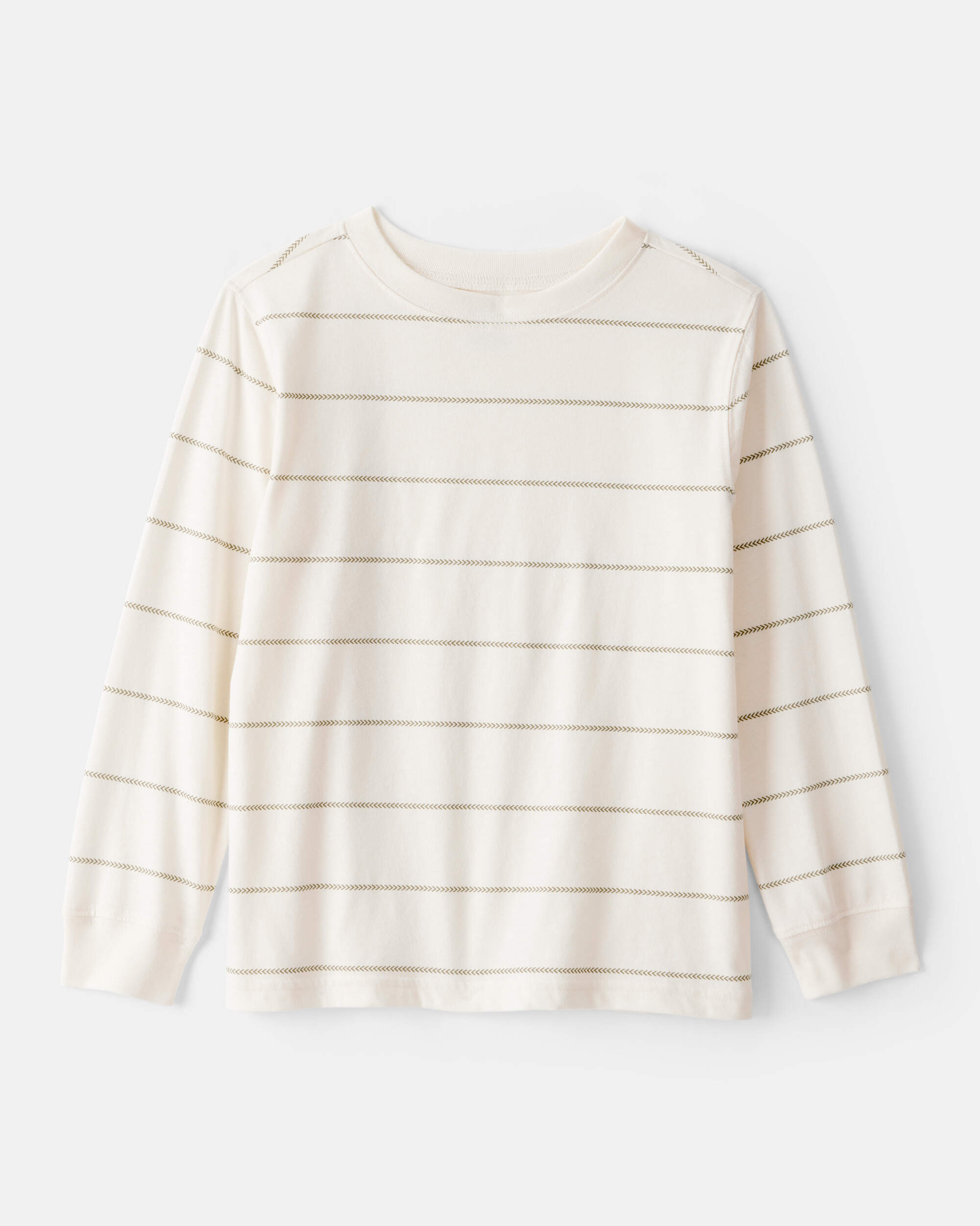 Boys Striped Long-Sleeve Tee - Ivory