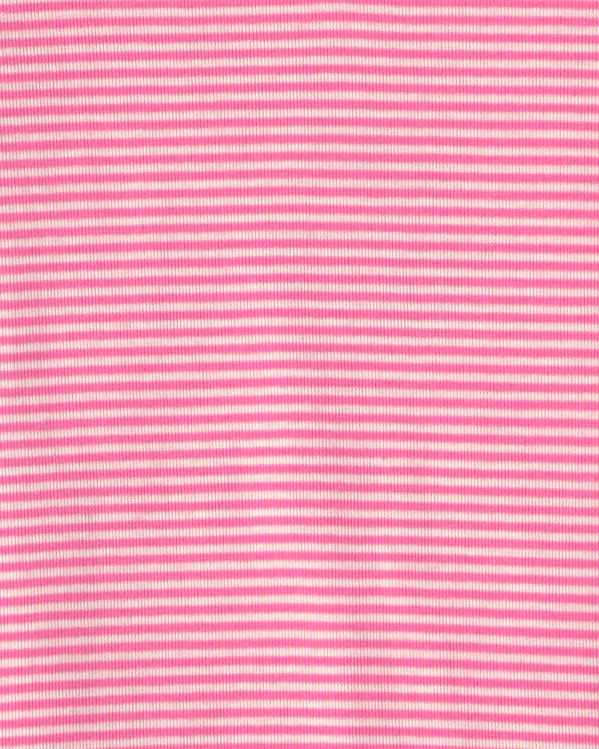 Girls 4-Piece Pets 100% Cotton Snug Fit Pyjama Set - Pink/Cream