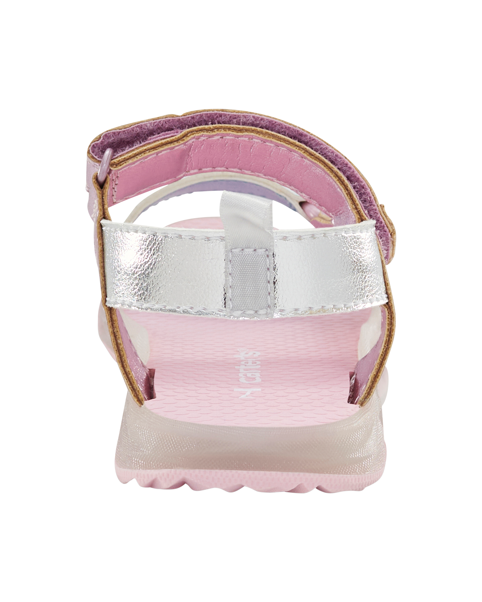 Toddler Light Up Metallic Sandals - Pink/Blue