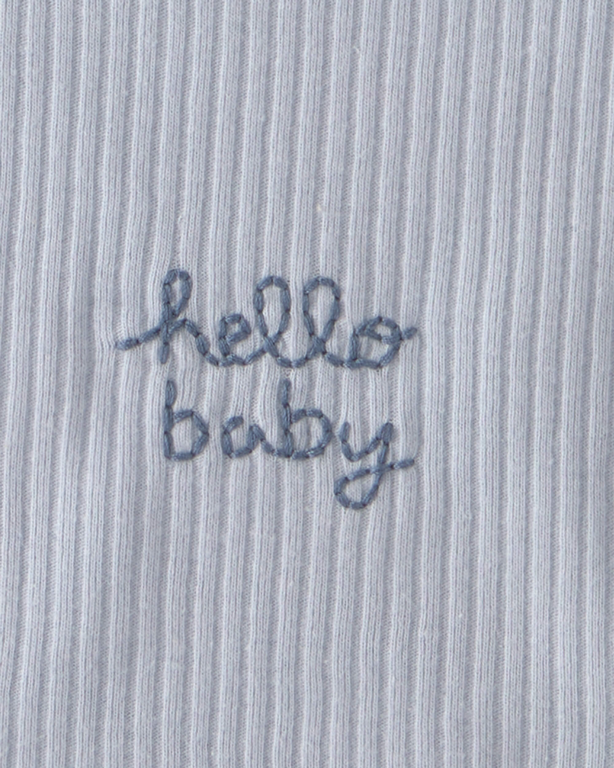 Baby 3-Pack Whale Bibs - Blue/Ivory