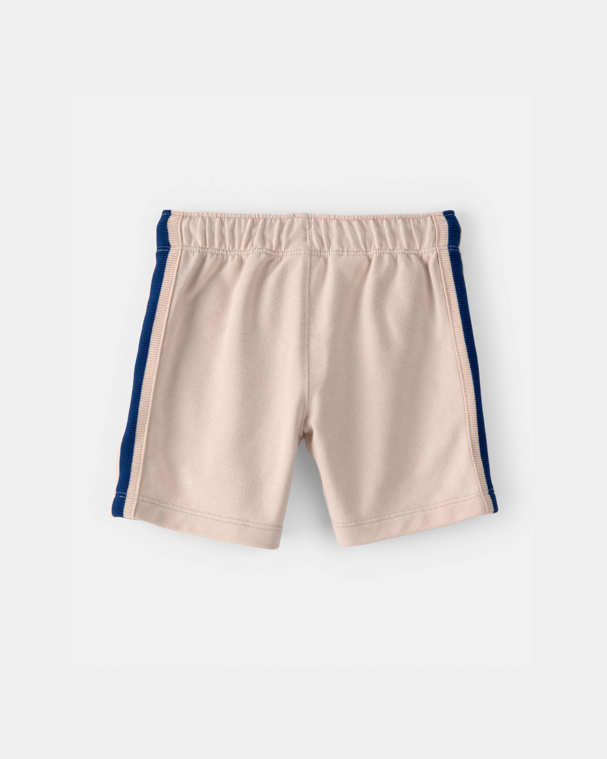 Toddler Boy Striped French Terry Shorts - Khaki/Blue