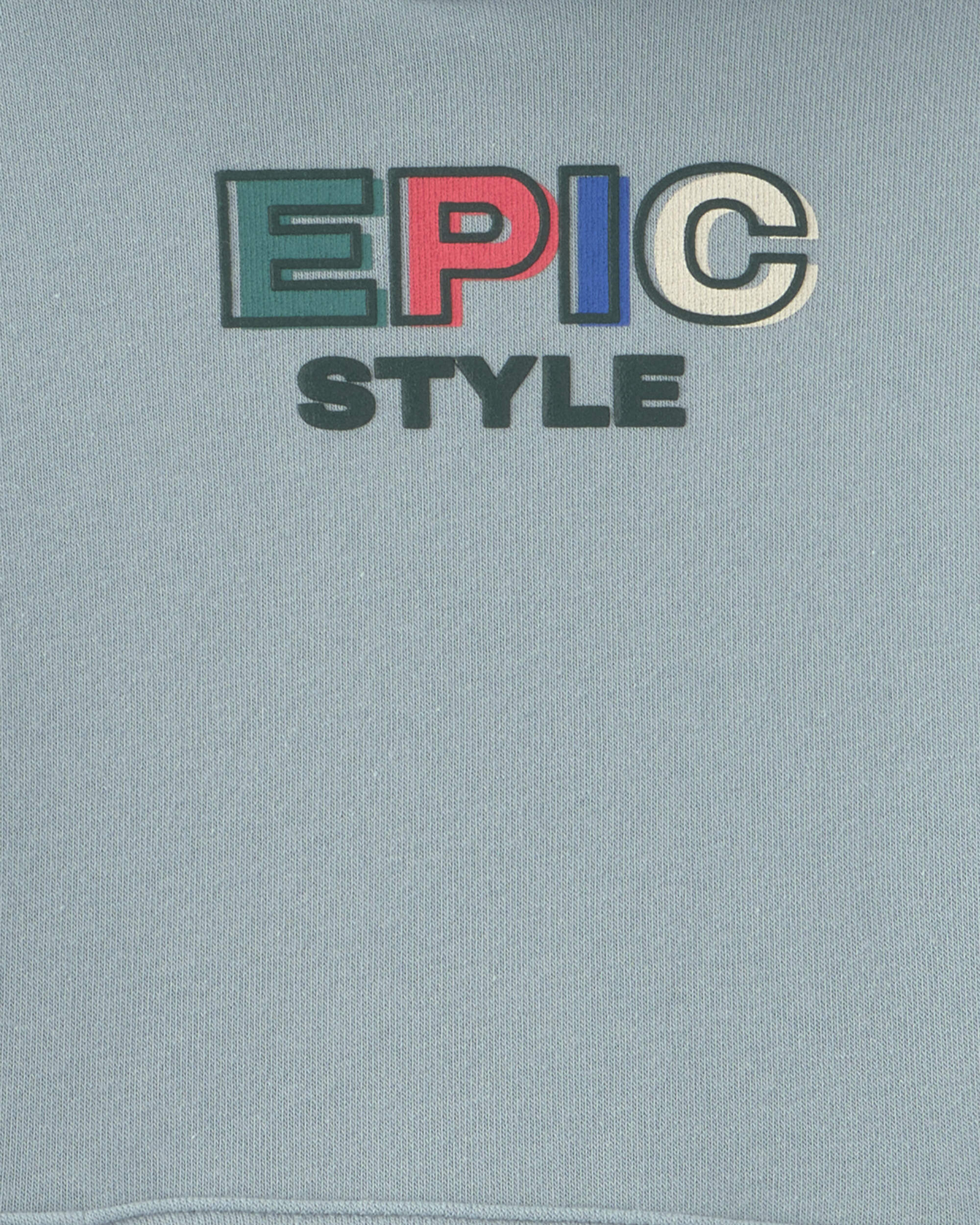 Boys 'Epic Style' Fleece Hoodie - Blue/Grey