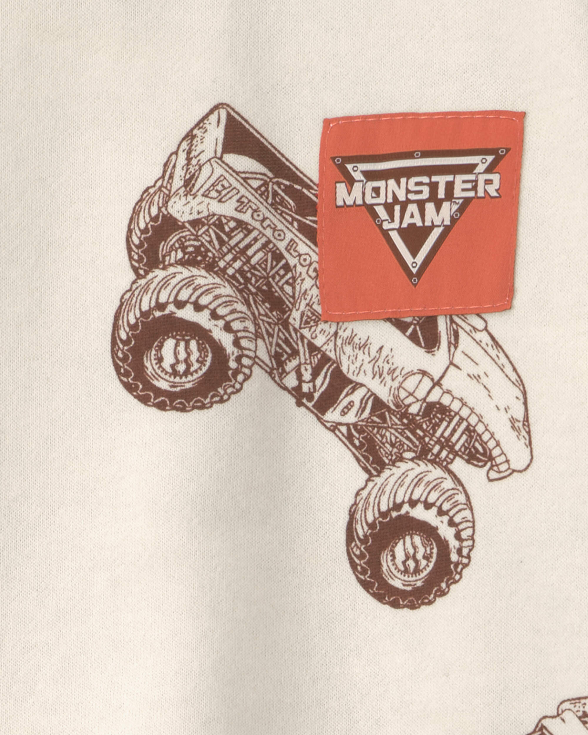 Toddler Boy Monster Jam Pullover Sweatshirt - Cream