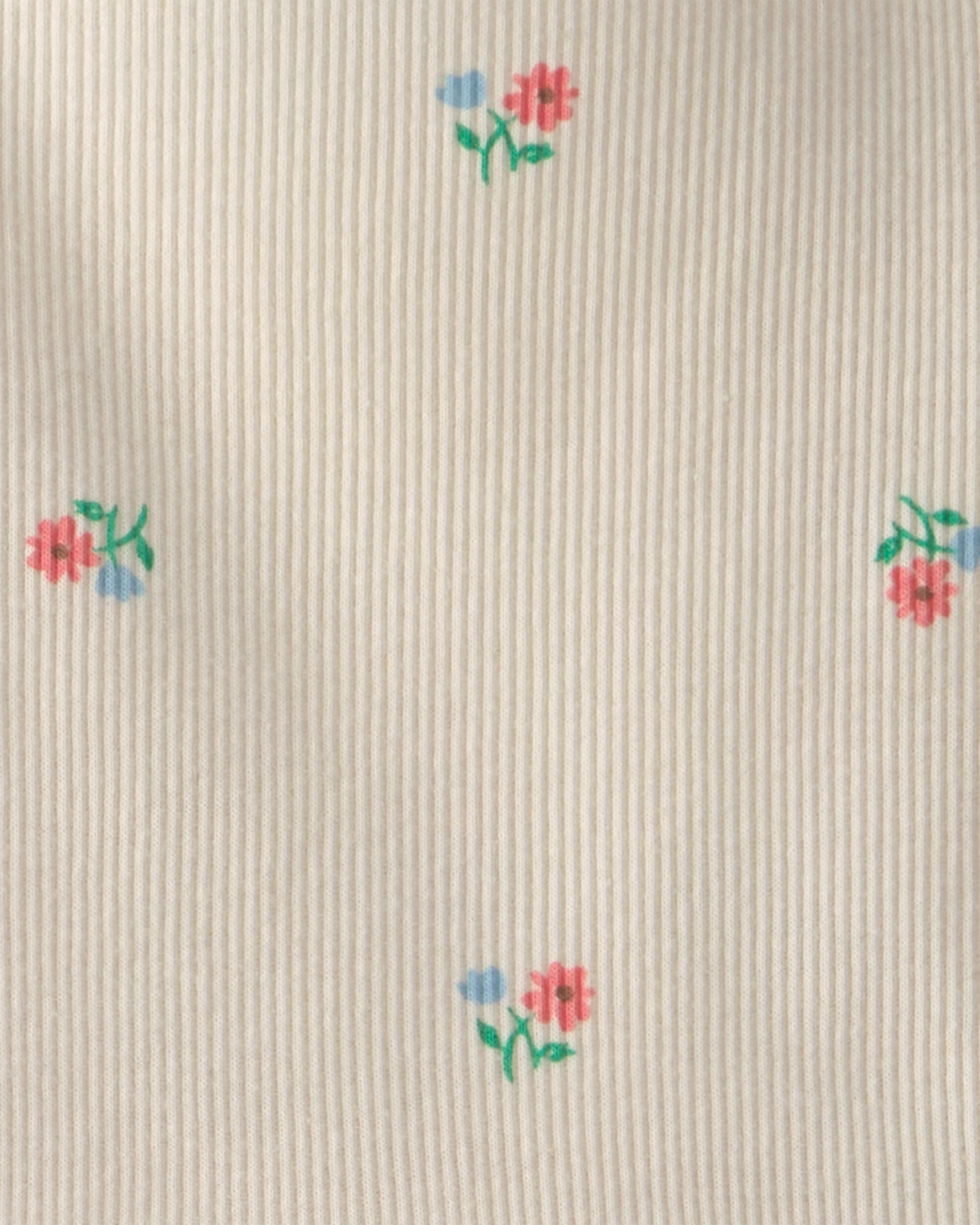 Baby Girl 2-Piece Floral Top & Short Set - Cream