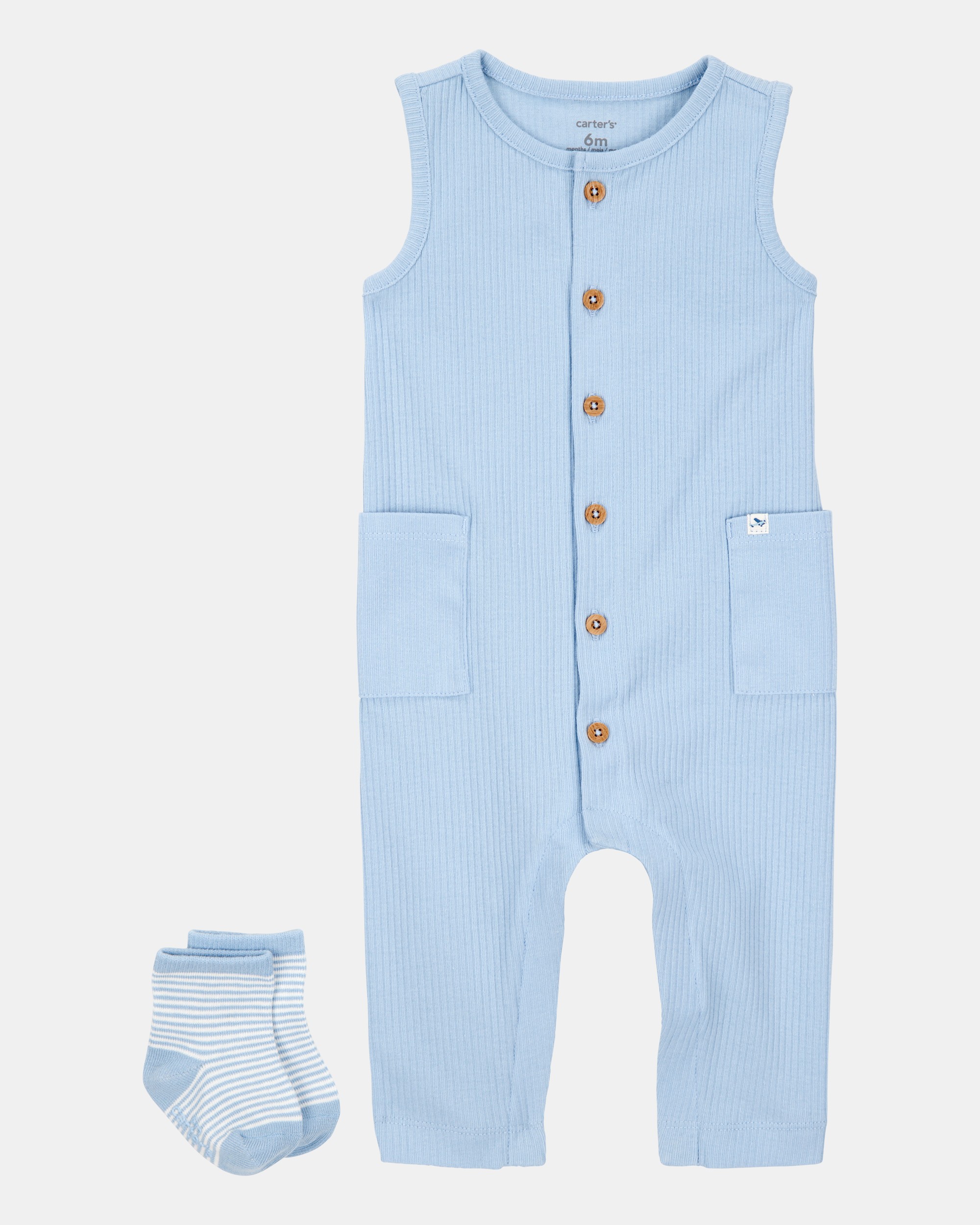 Baby 2-Piece Jumpsuit & Sock Set