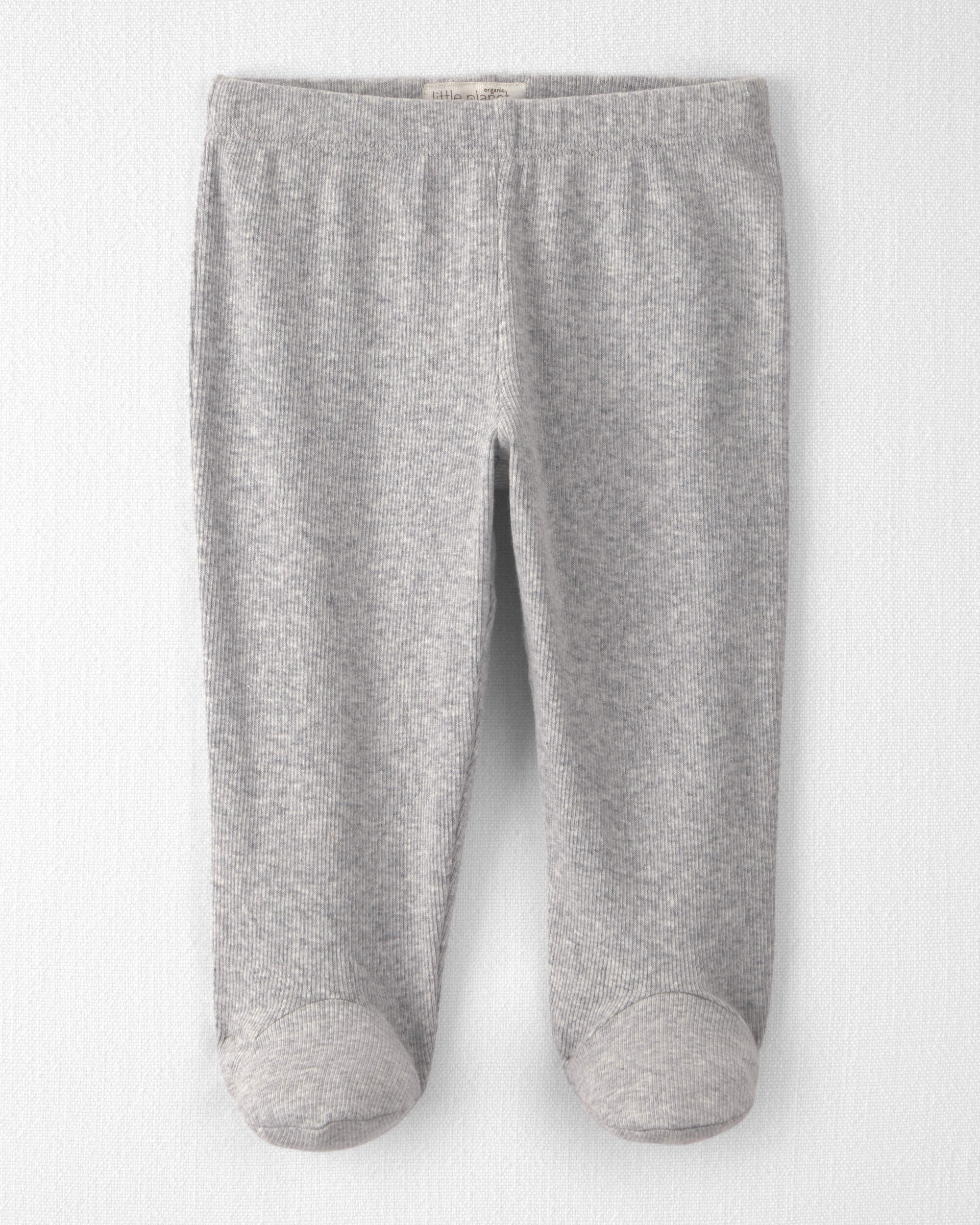 Baby Boy Organic Cotton Rib Footed Pants