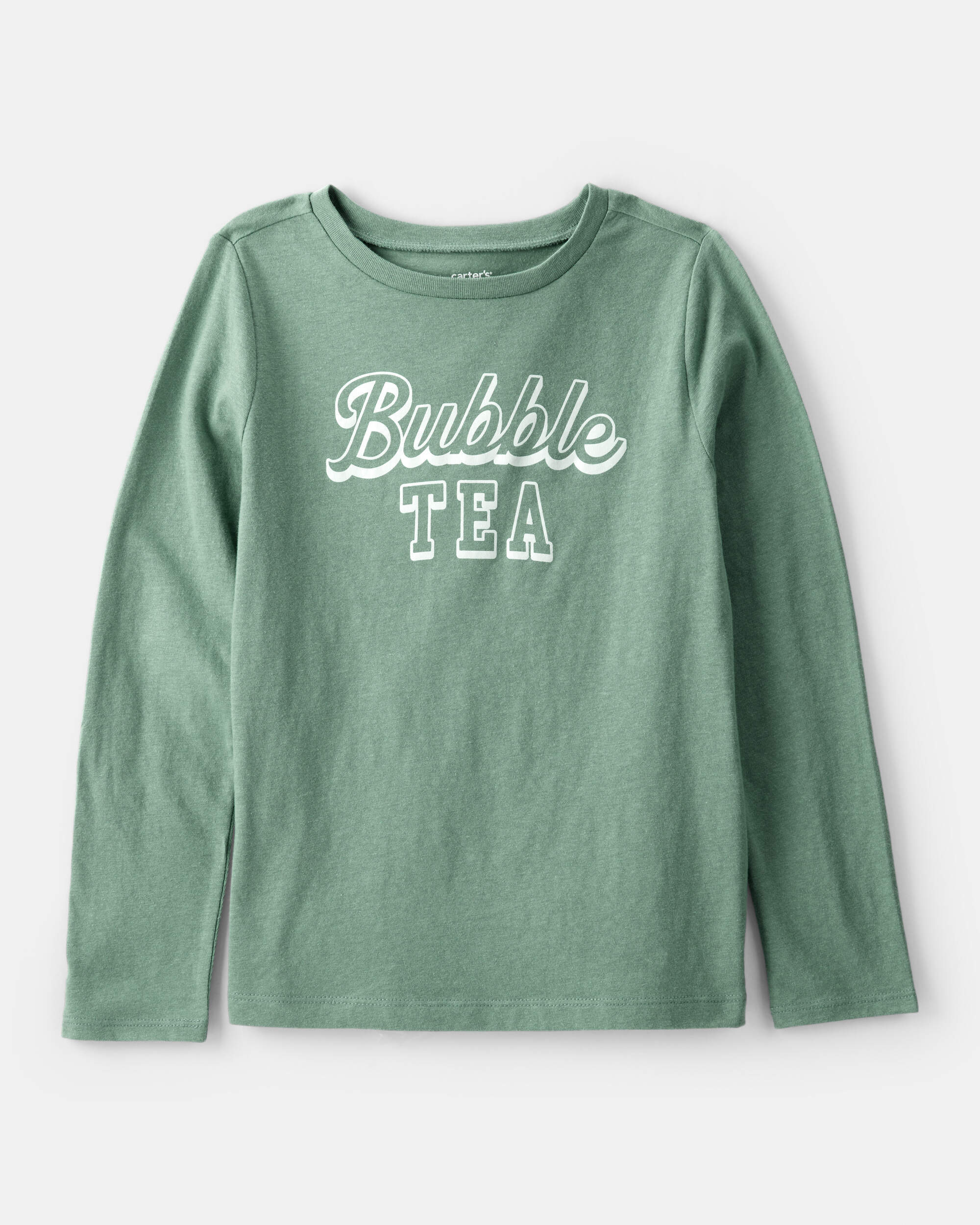 Girls Bubble Tea Long-Sleeve Graphic Tee - Green