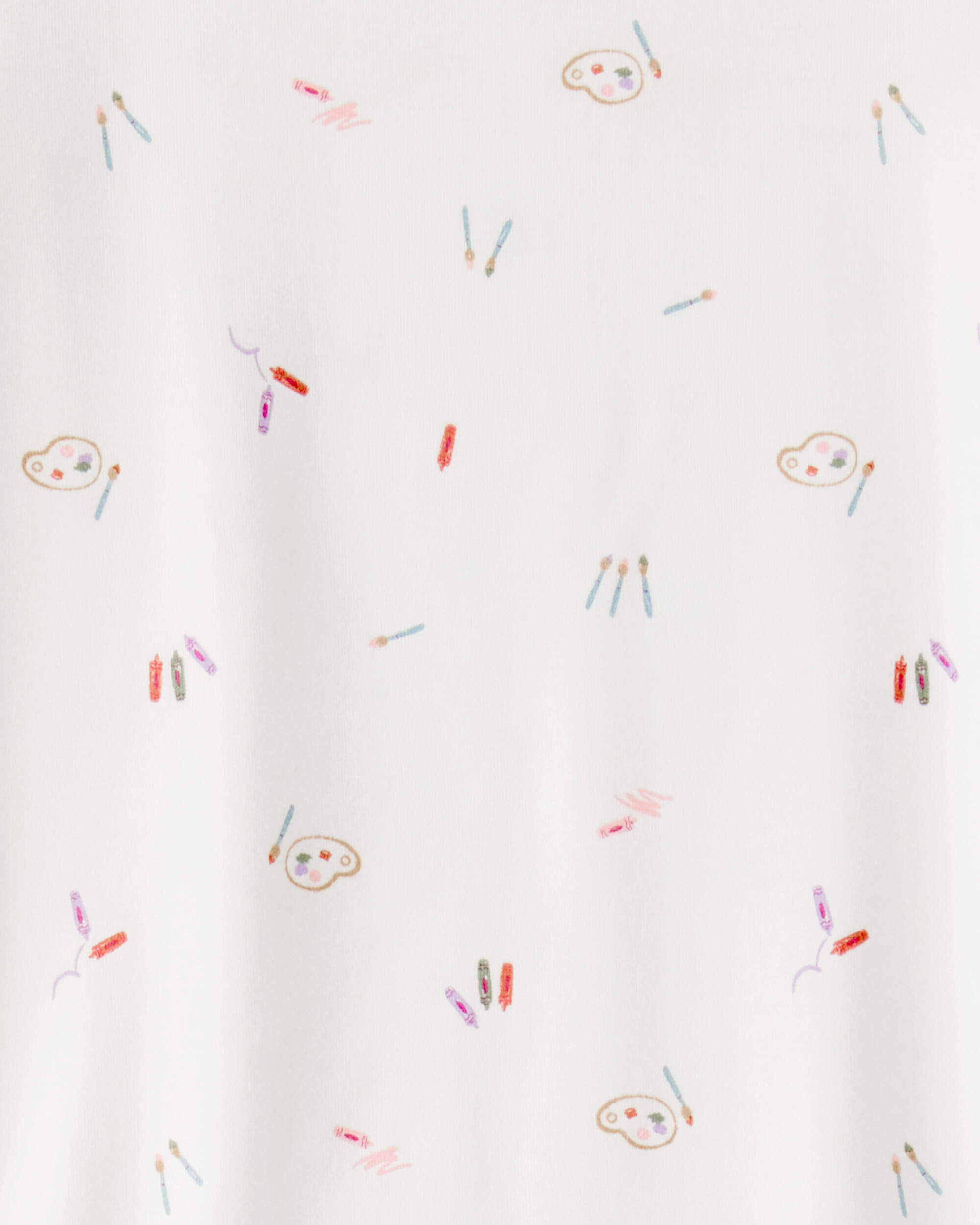 Girls Print PurelySoft Long-Sleeve 2-Piece pyjamas - Ivory