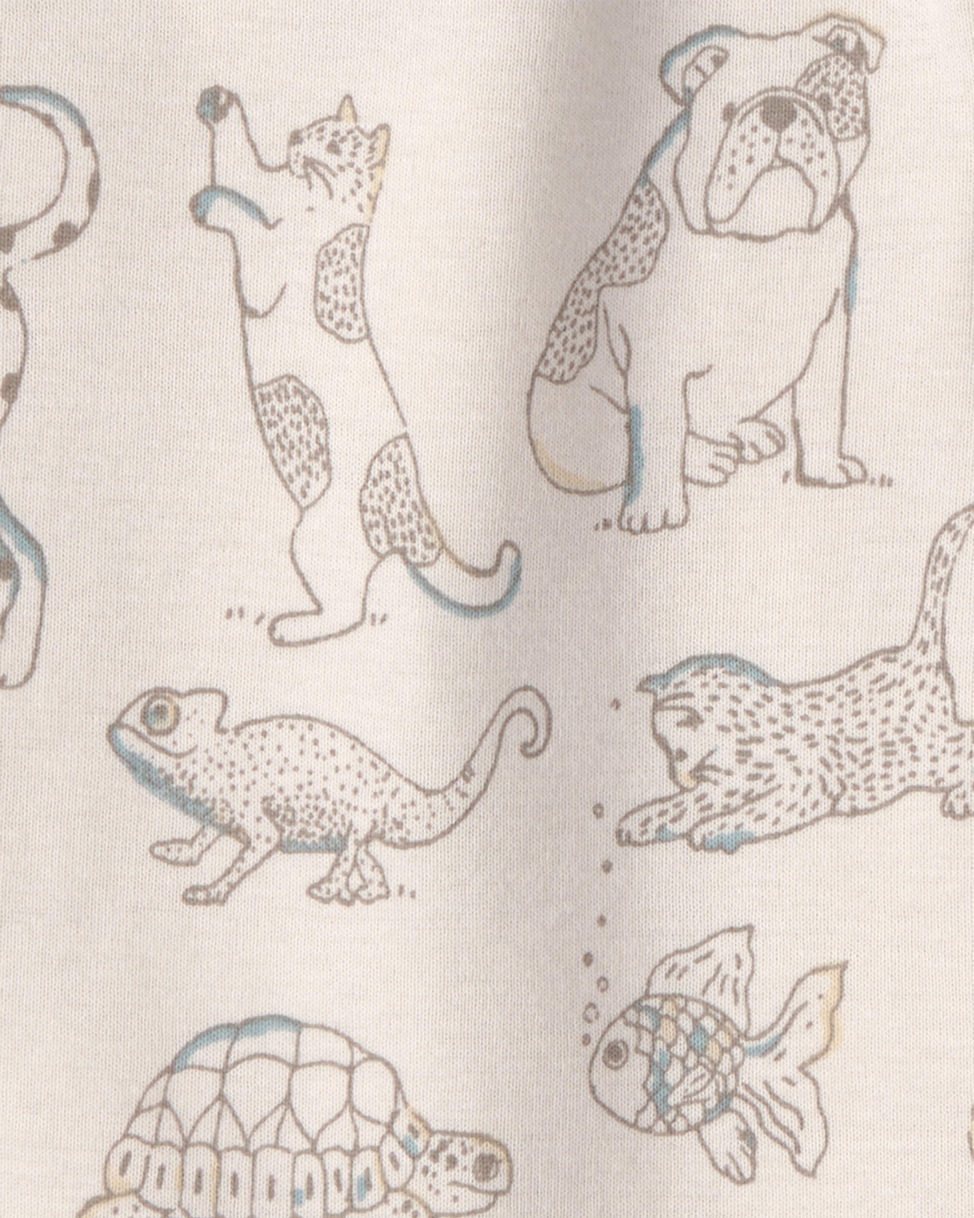 Baby 3-Pack Dogs Short-Sleeve Multipack Bodysuits - White