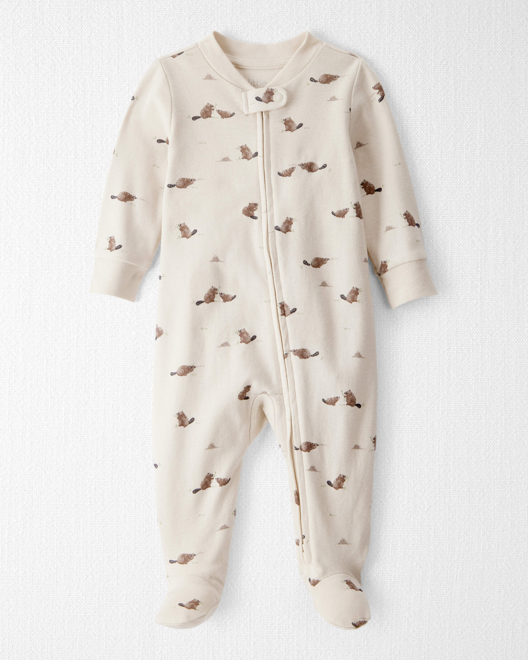 Baby Organic Cotton Sleep & Play Pyjamas Beavers' Creek Print