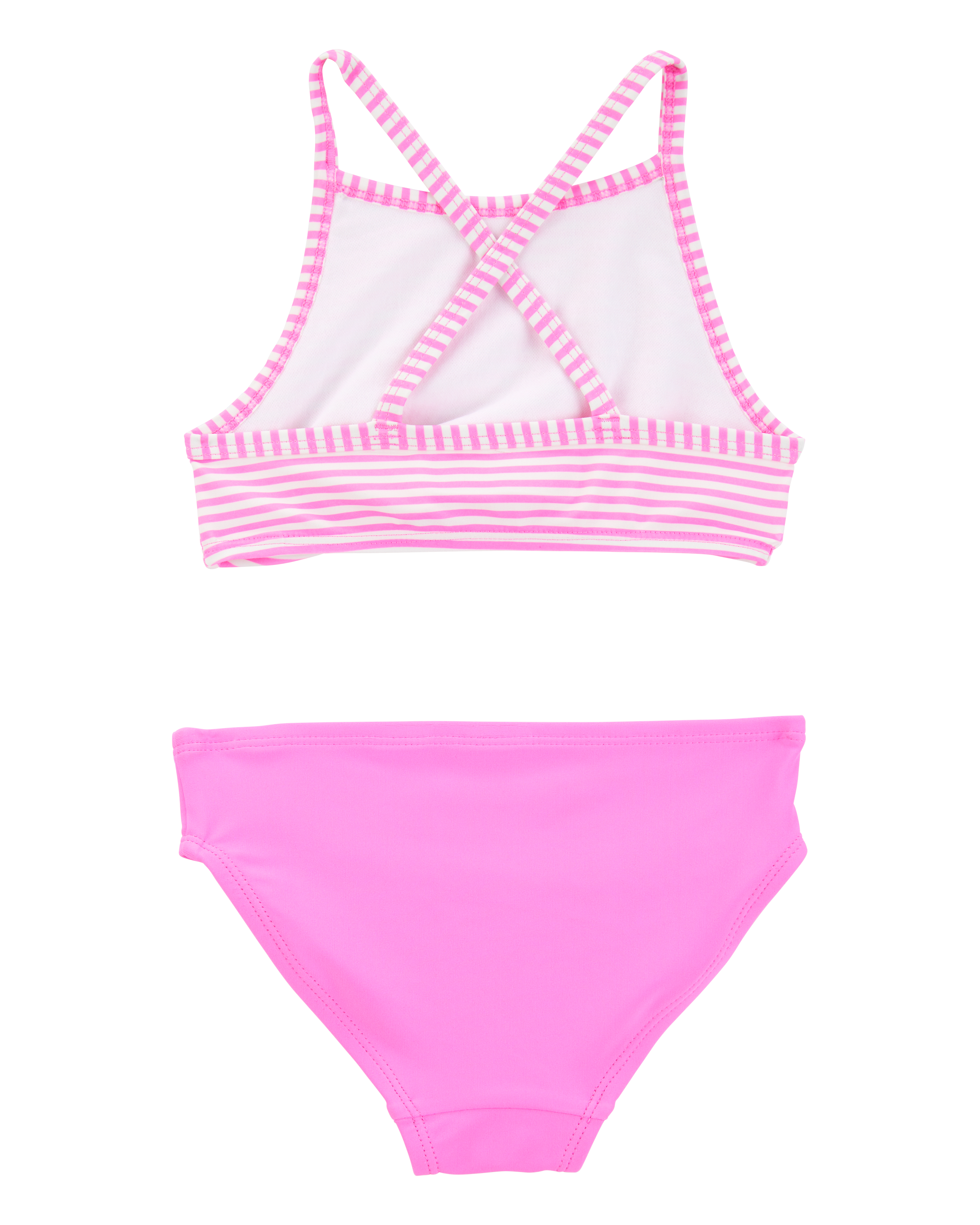 Toddler Girl 3-Piece Tropical Flamingo Print Rashguard Swim Set