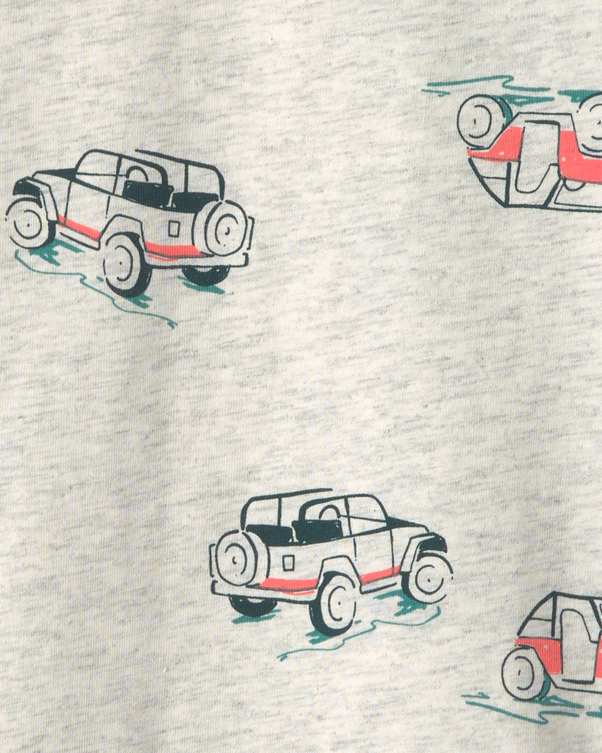 Boys Car Mountain Off-Roading Long-Sleeve Tee - Grey